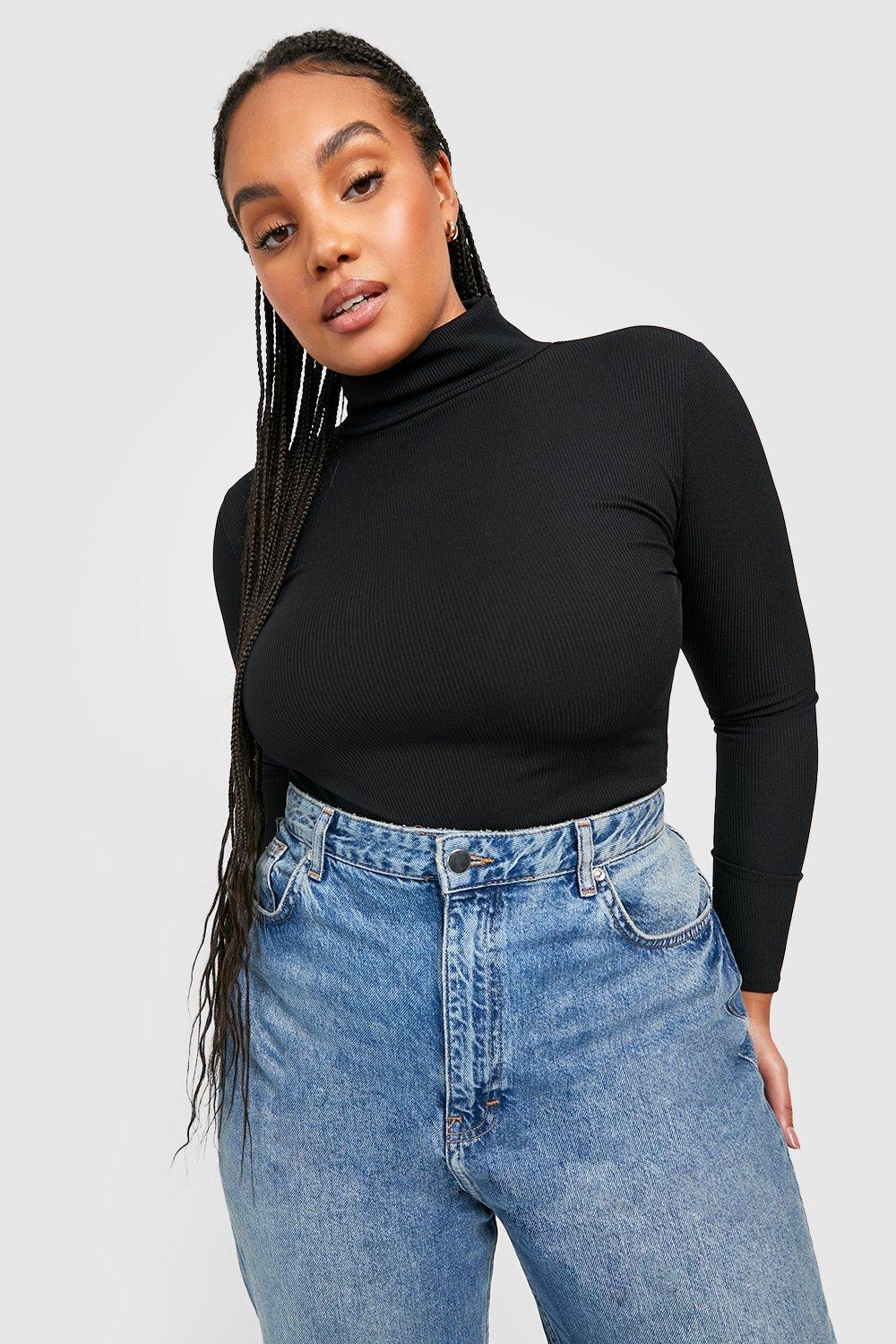 Ribbed Turtleneck Bodysuit