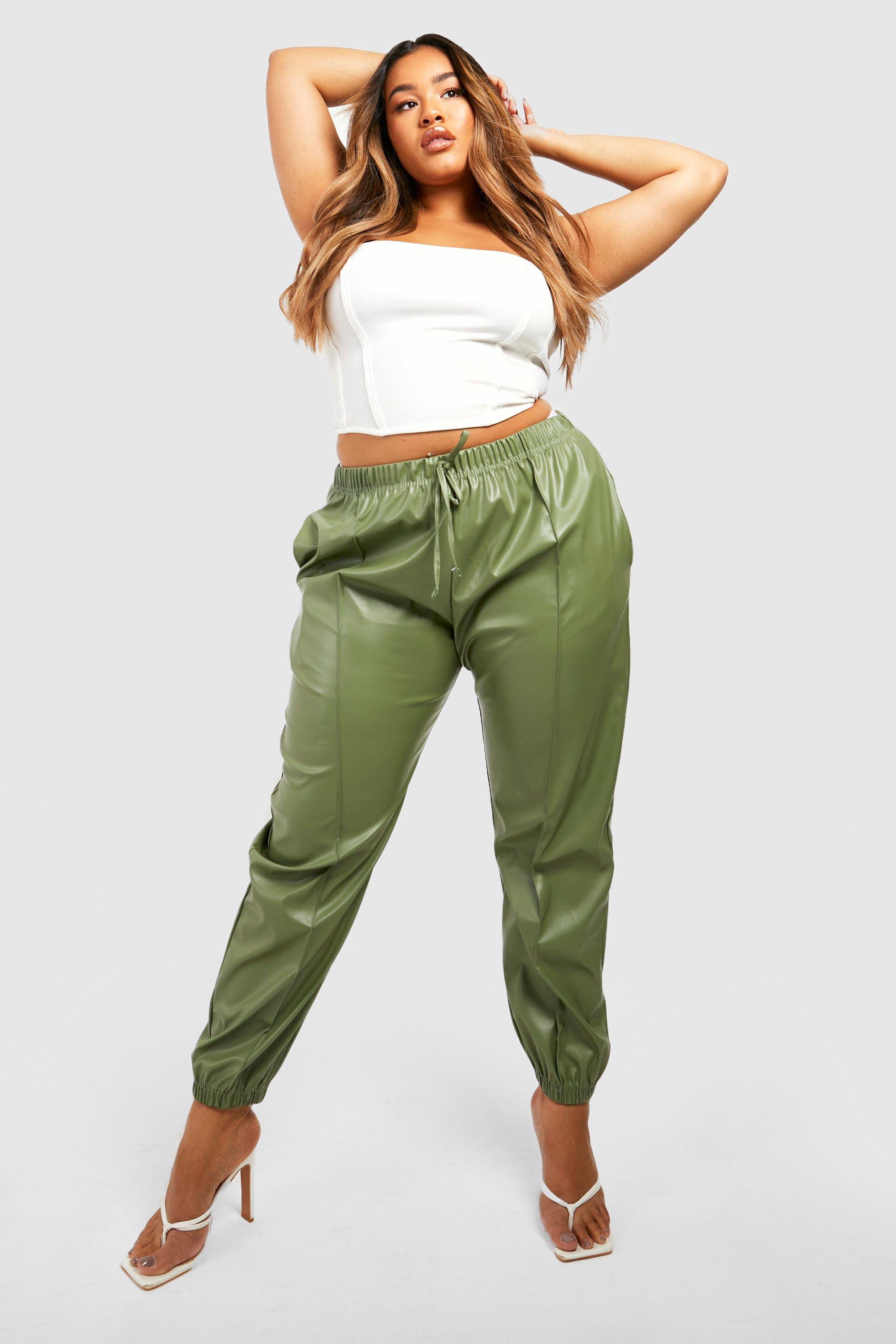 pu jogger pants