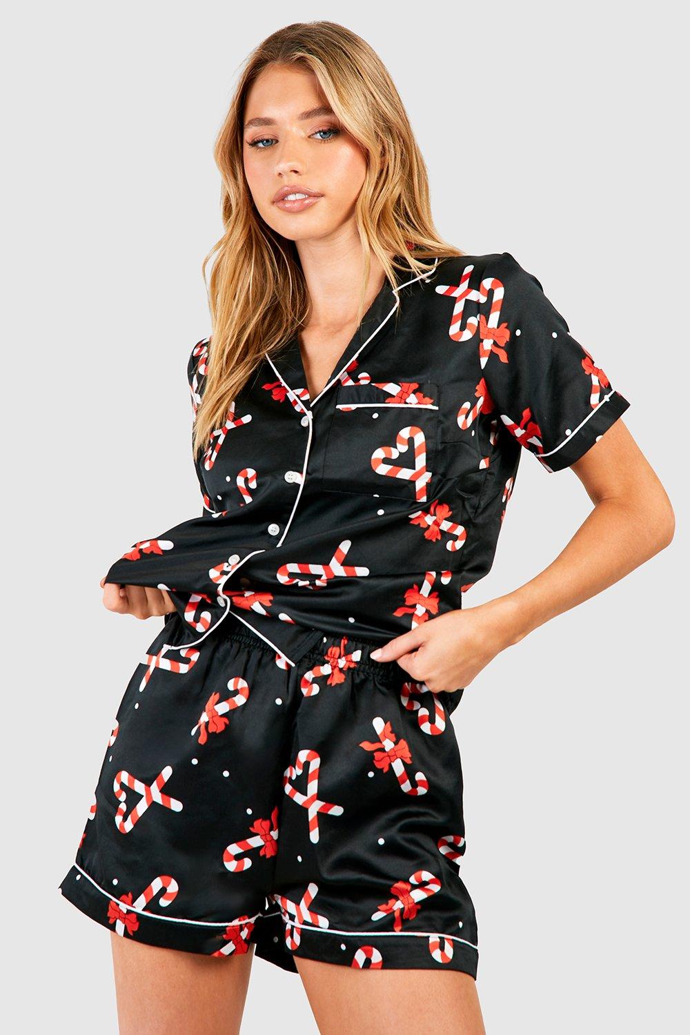 Womens christmas pajama short set sale