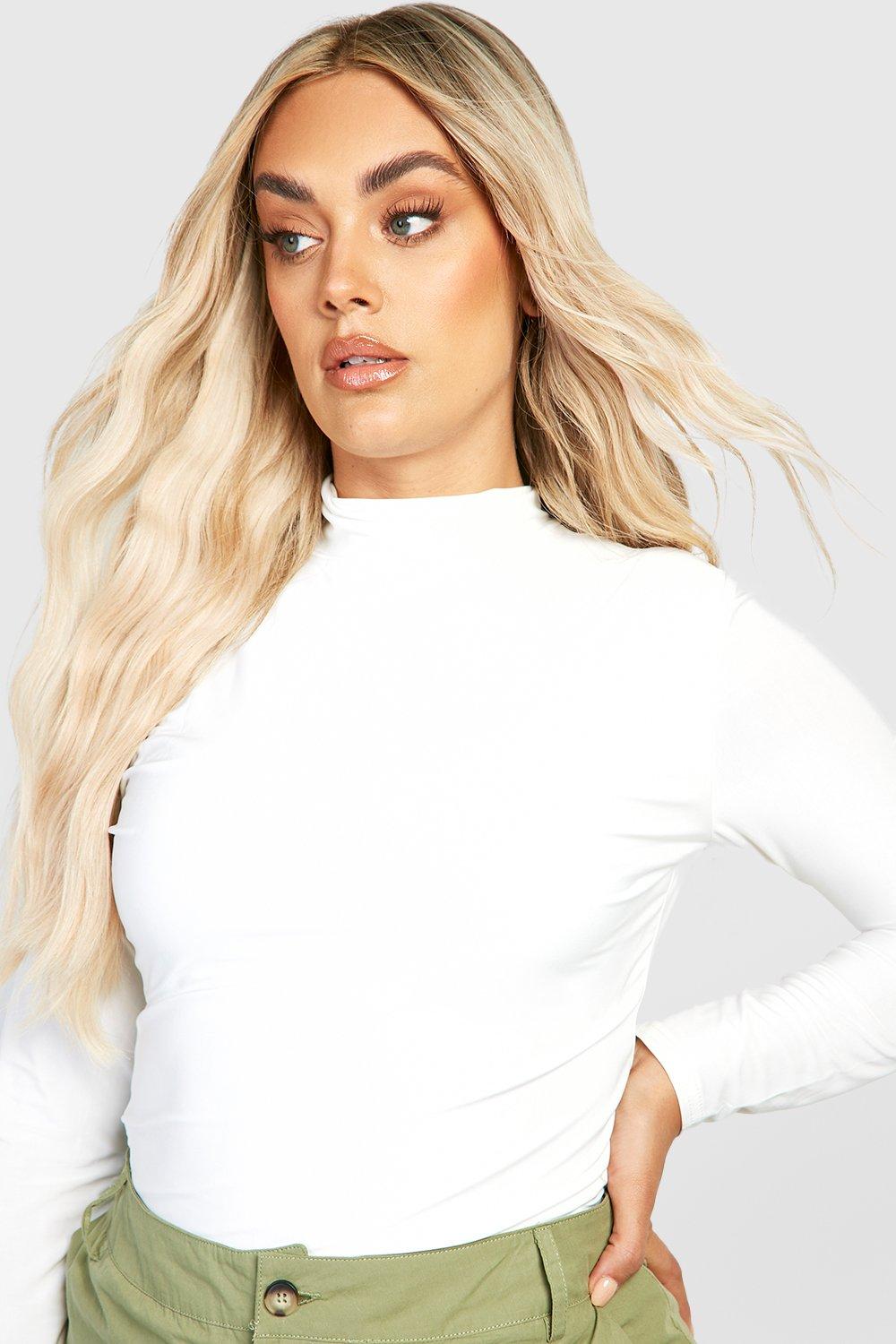 Ivory turtleneck bodysuit deals