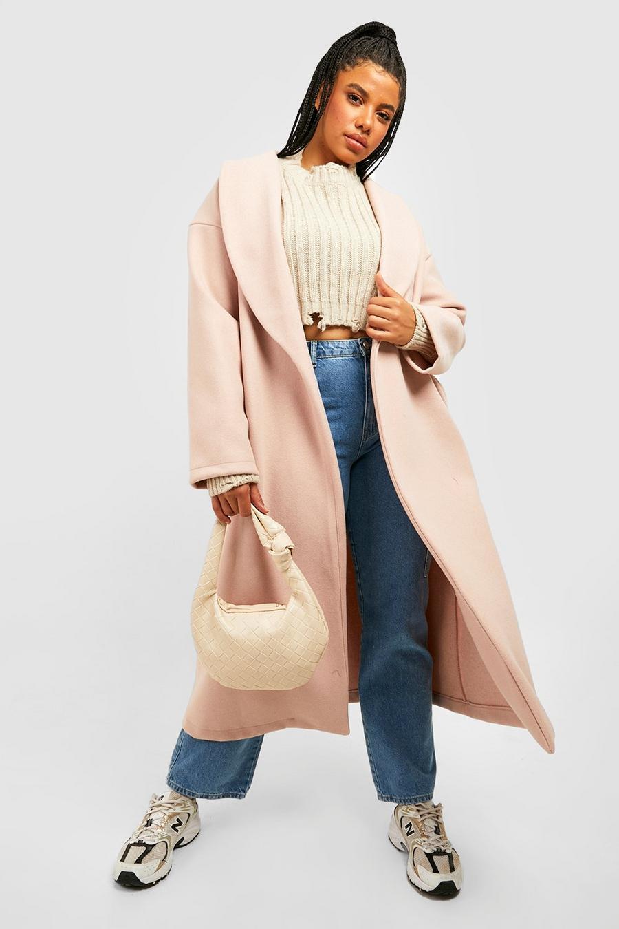 Blush rosa Plus Oversize kappa i ullimitation
