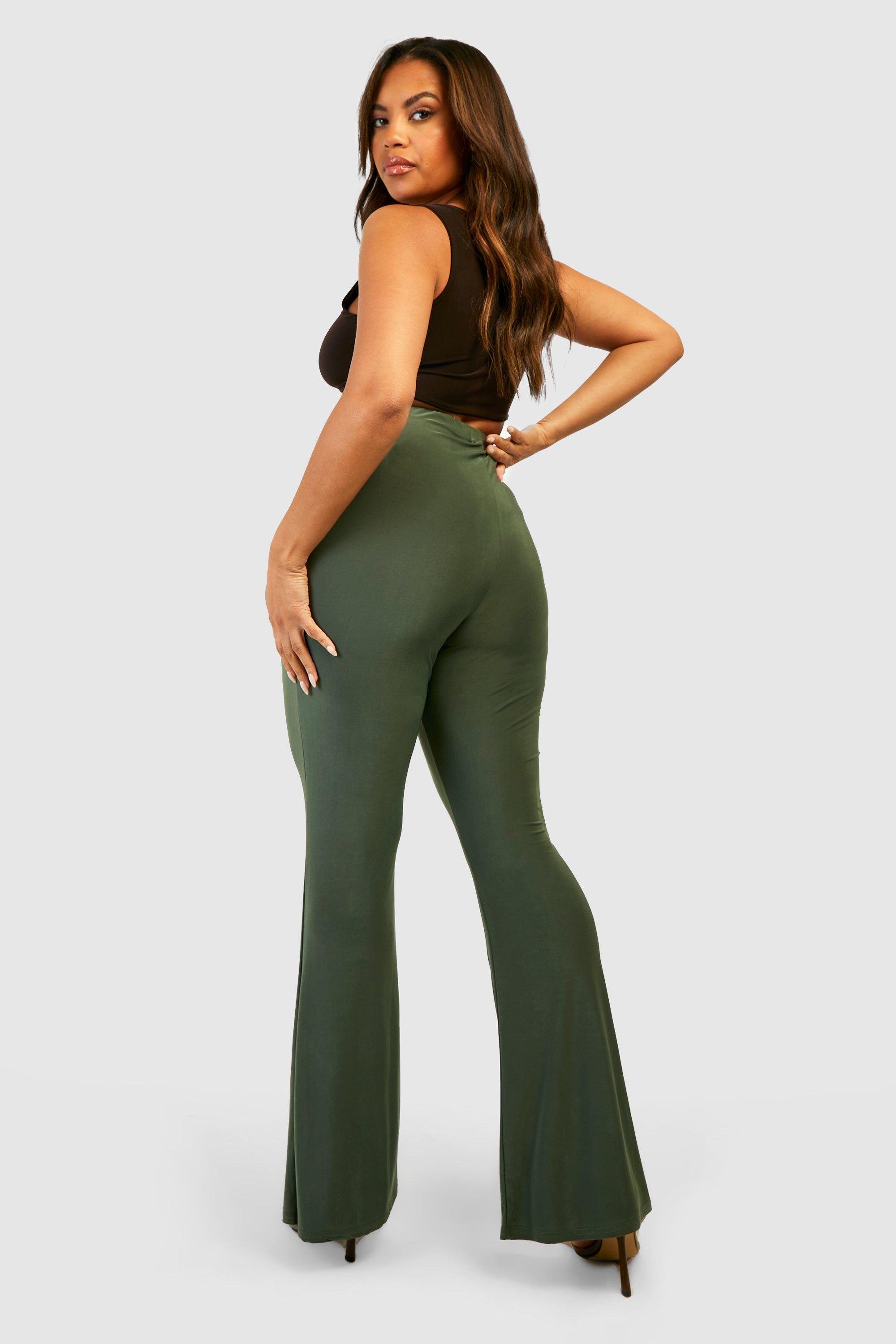 Grande taille Legging flare soyeux