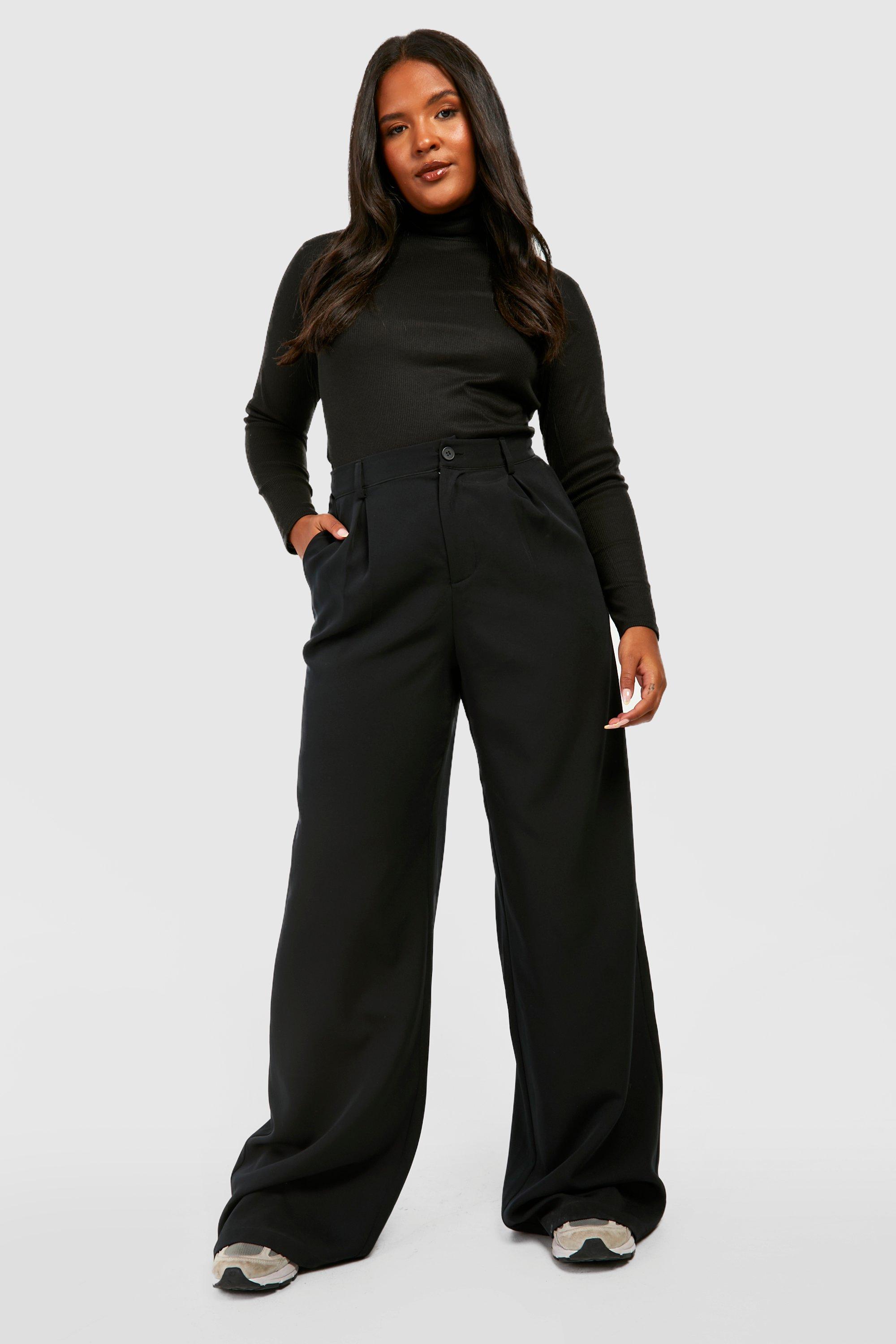 Plus Funnel Neck Long Sleeve Top