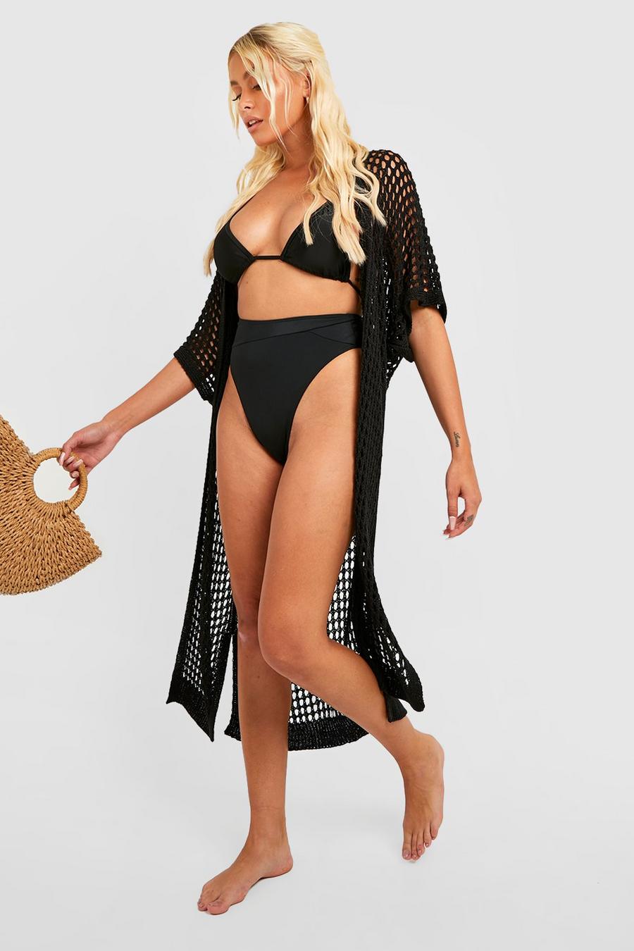 Mujer Ropa de Moda de baño de Caftanes y moda de playa Caftán Tall Maxi Para La Playa de Boohoo de color Negro 