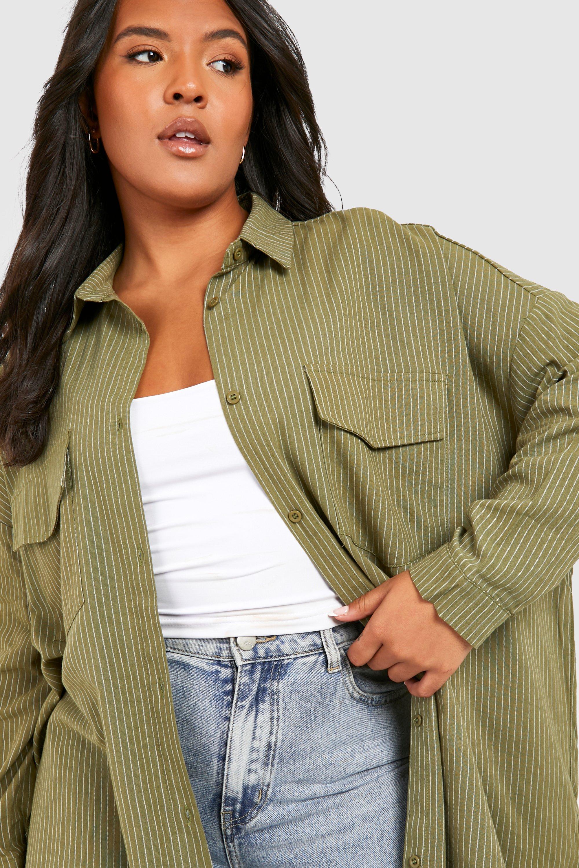 Boxy Cargo Pocket Cropped Shirt