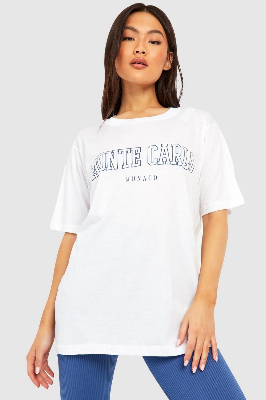 T-shirt oversize à imprimé Monte-Carlo, White image number 1