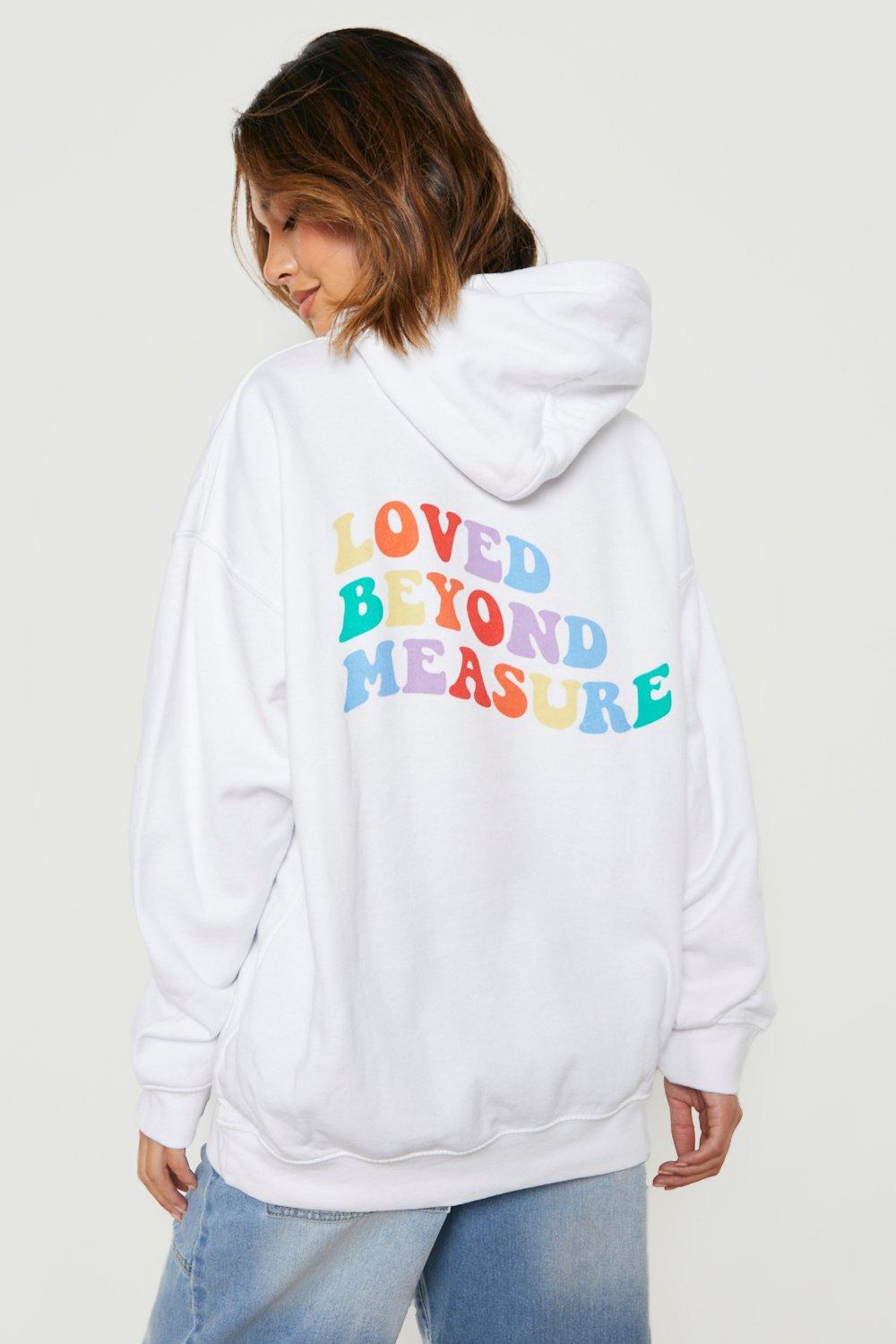 Pride Loved Beyond Measure Oversized Hoodie boohoo