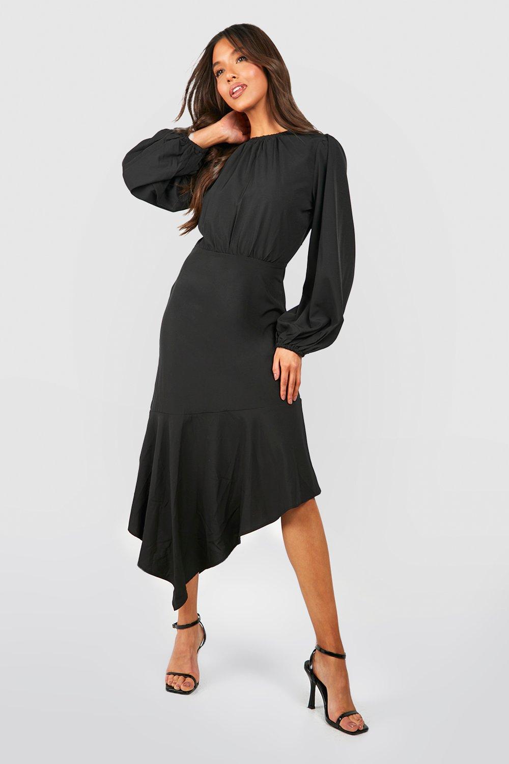 Long asymmetric dress sale