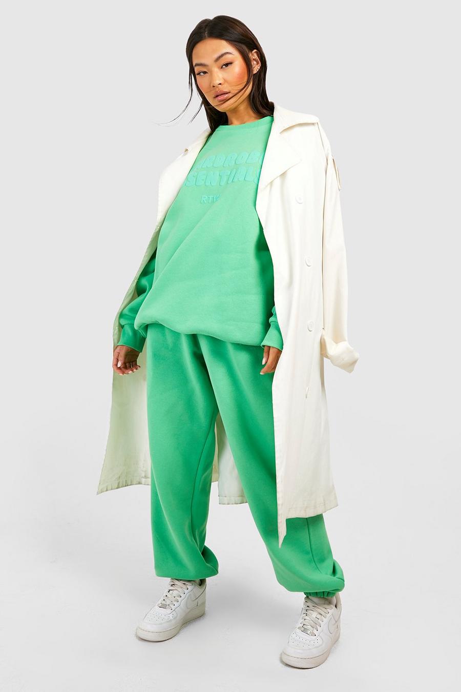 Green grön Wardrobe Essentials Mysdress med sweatshirt