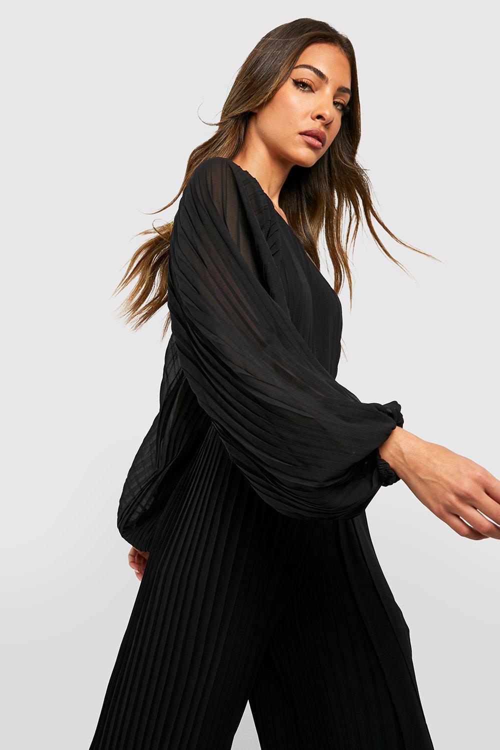 Boohoo long sleeve jumpsuit online