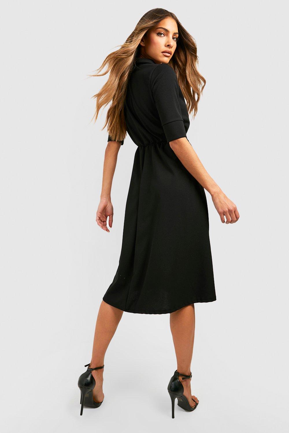 Belted Midi Shirt Dress