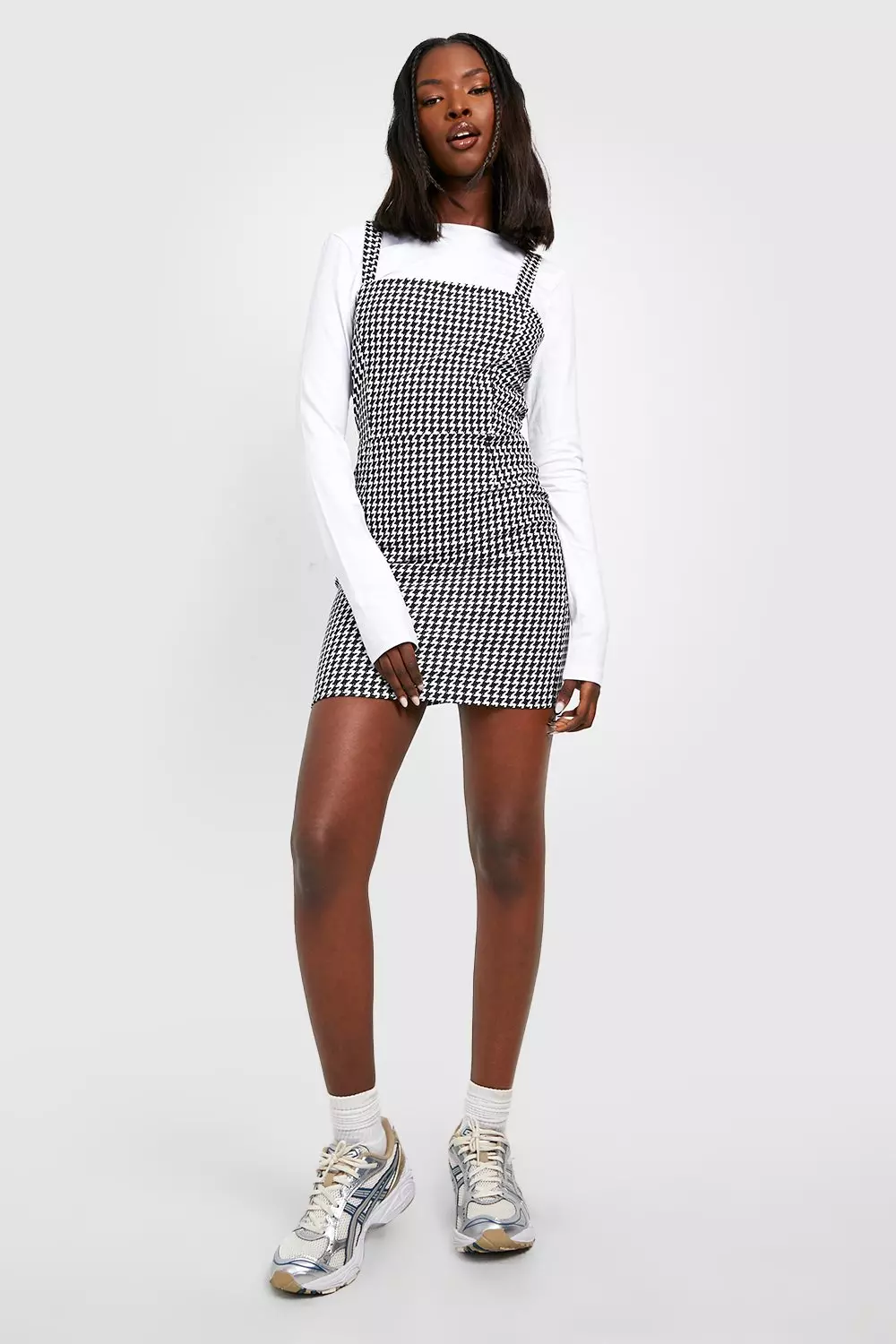 Dogtooth pinafore sale