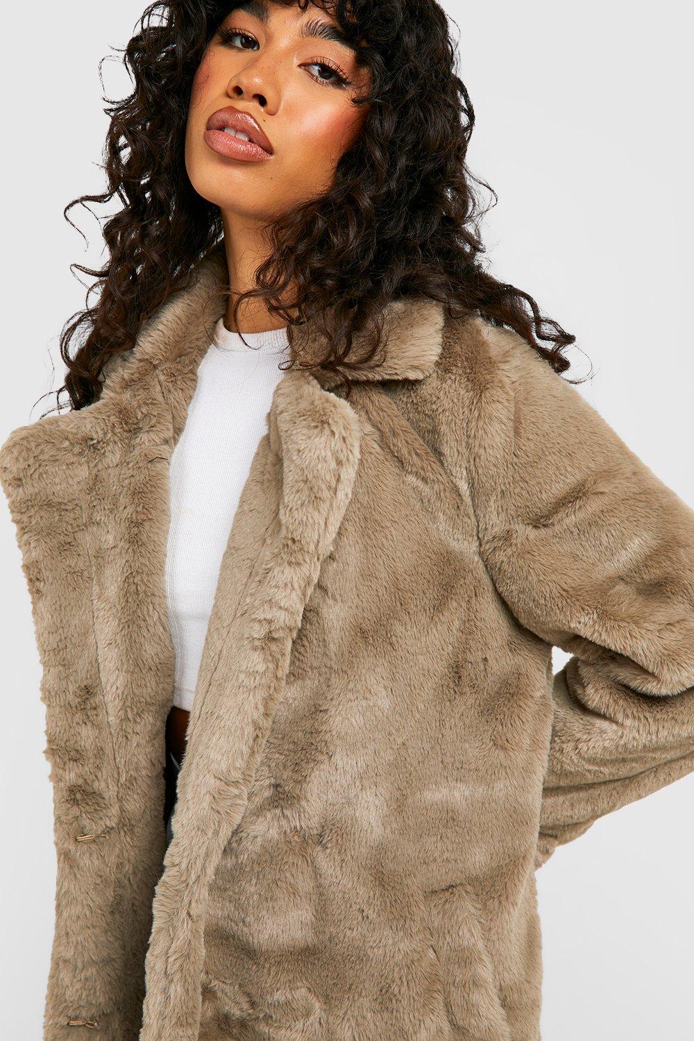 Manteau fausse best sale fourrure boohoo