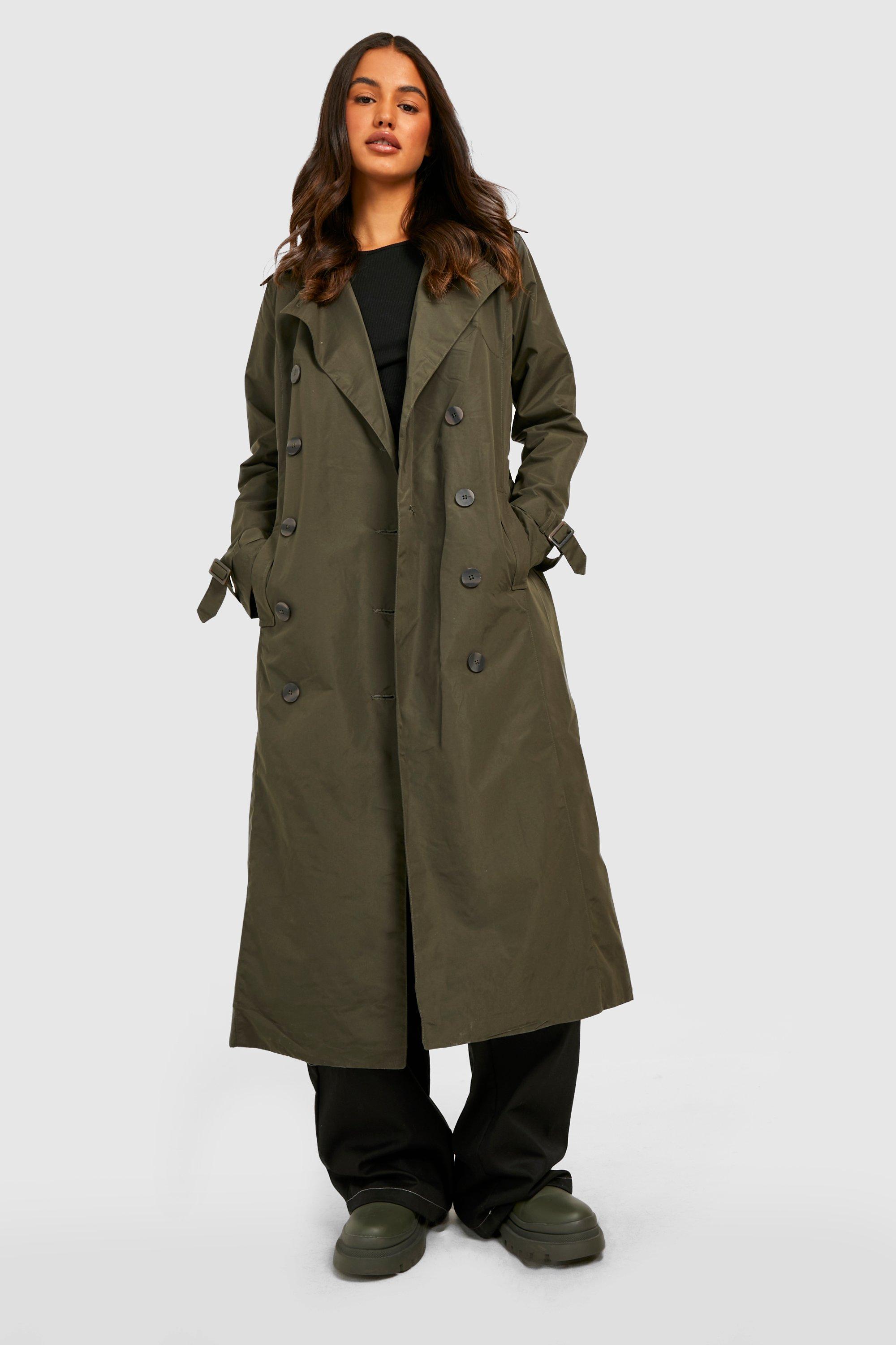 Khaki store trench coat