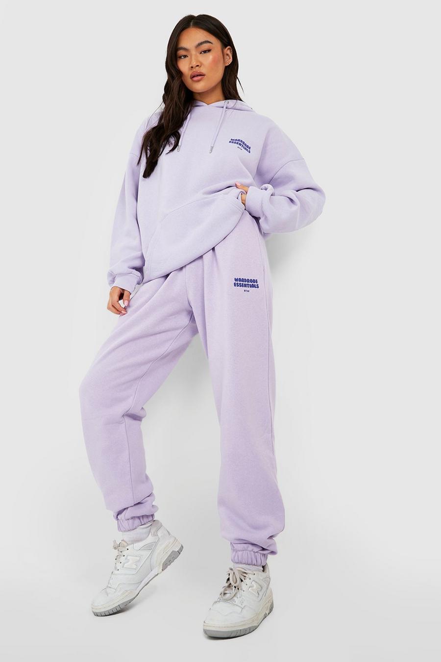 Lilac Wardrobe Essentials Slogan Oversized Jogger image number 1