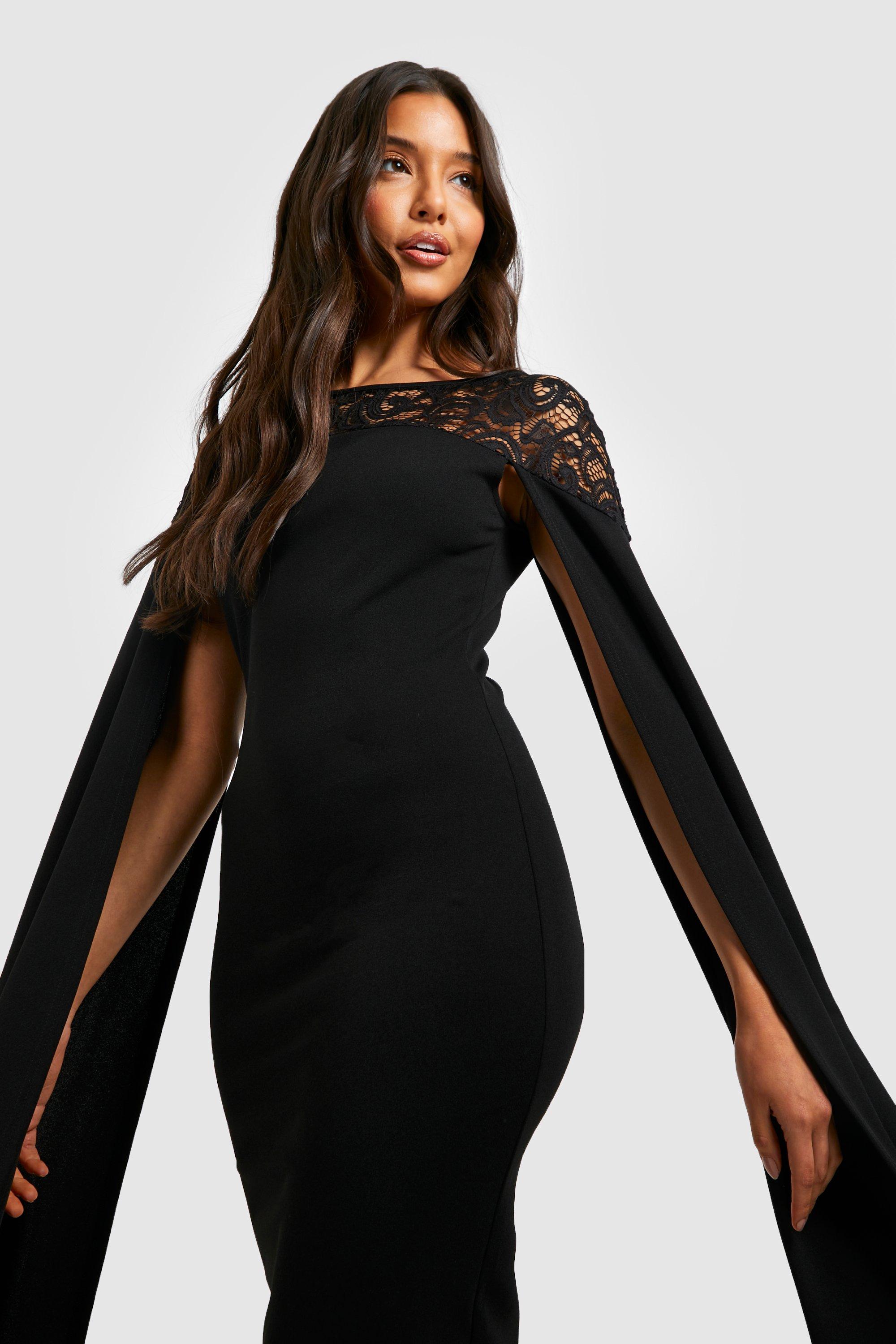 Evening gowns shop with cape sleeves