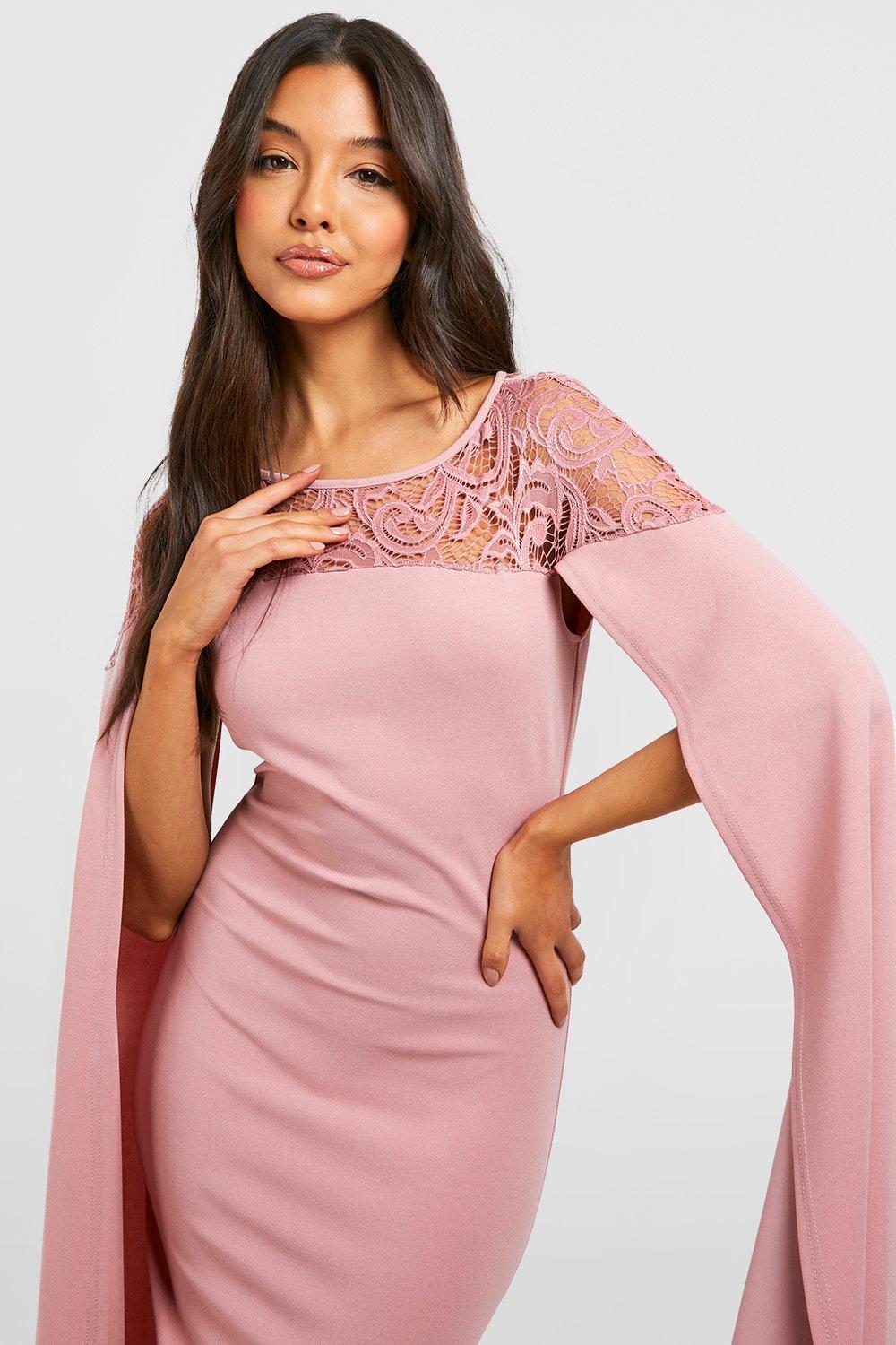 Boohoo cape outlet sleeve dress