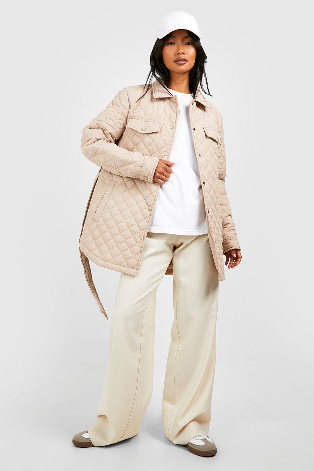 Diamond Quilted Belted Jacket