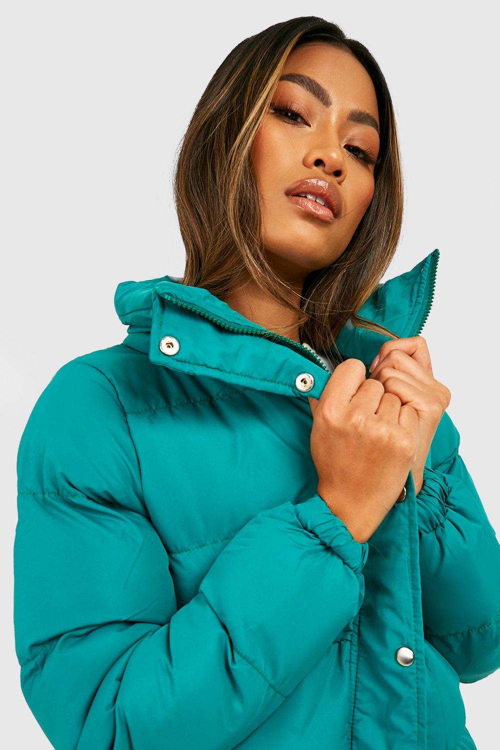 boohoo Funnel Neck Puffer Jacket