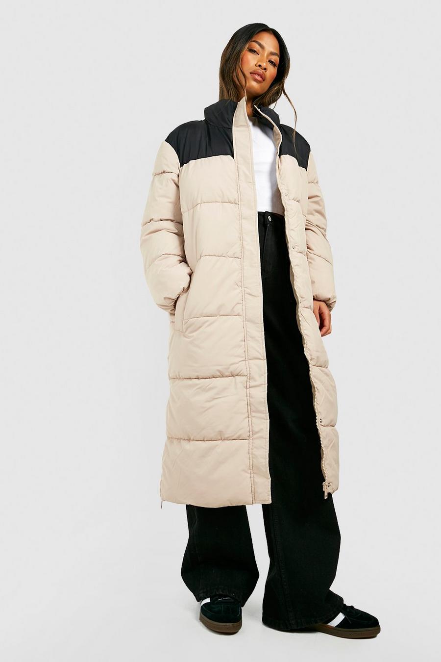 Stone Longline Funnel Neck Puffer image number 1
