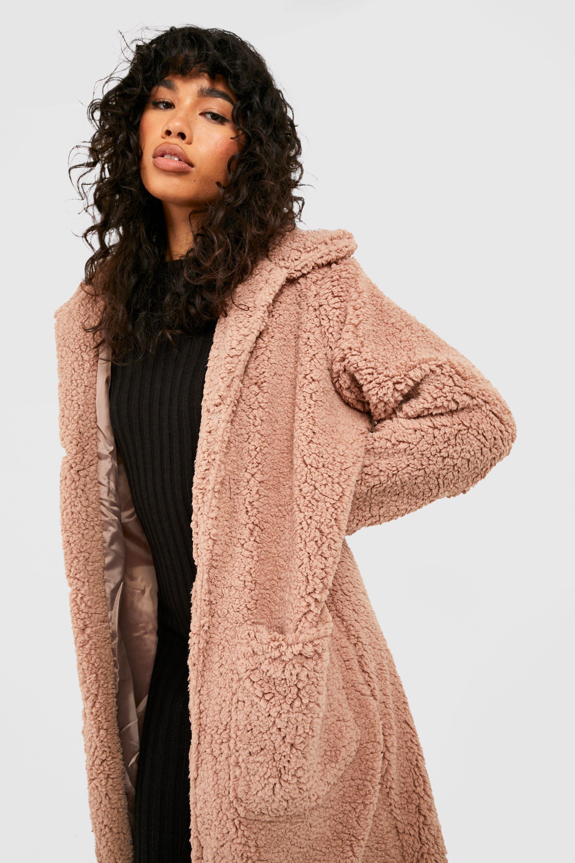 Lange Faux Fur Jas boohoo