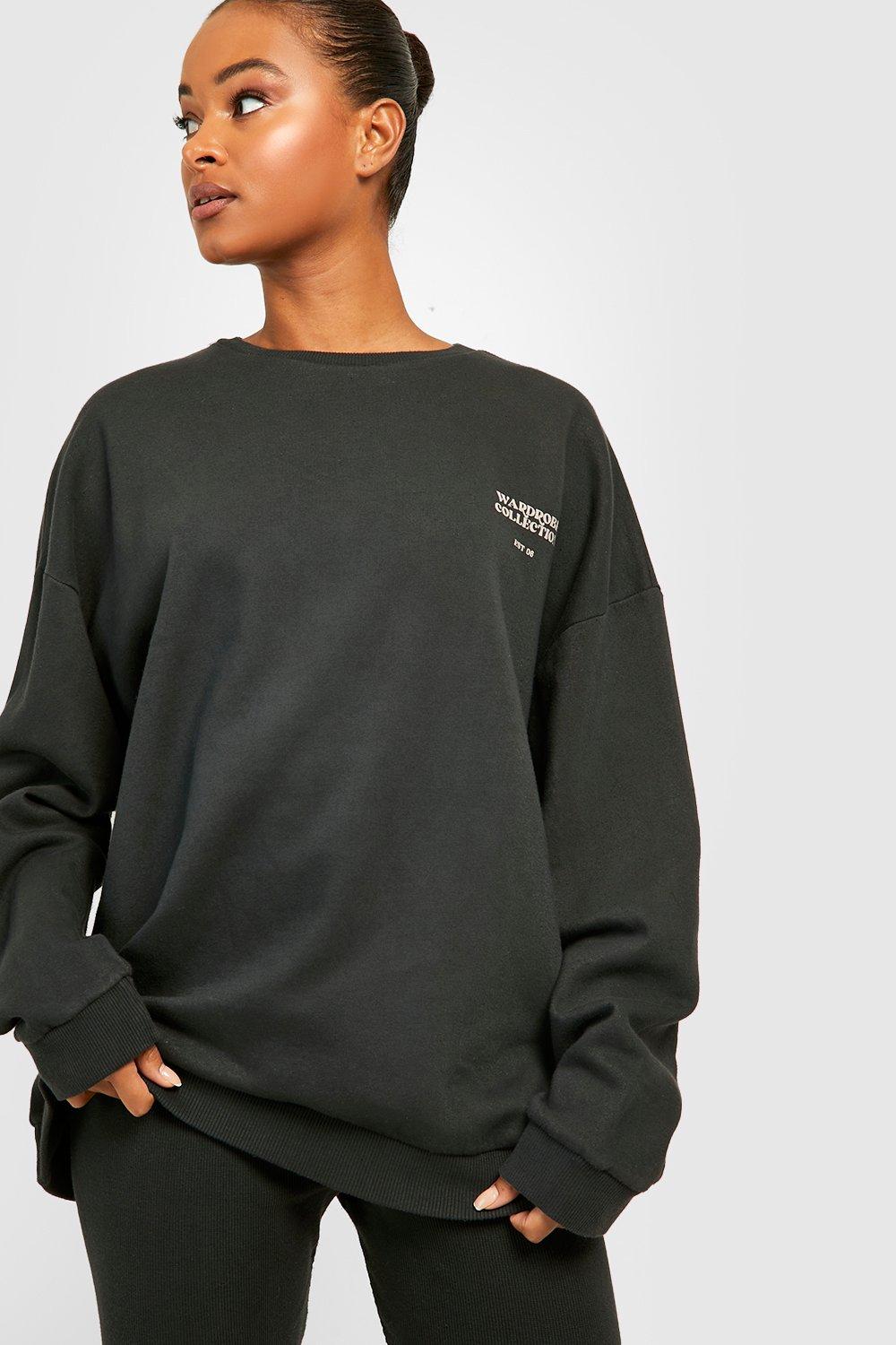 Black and grey sweatshirt online