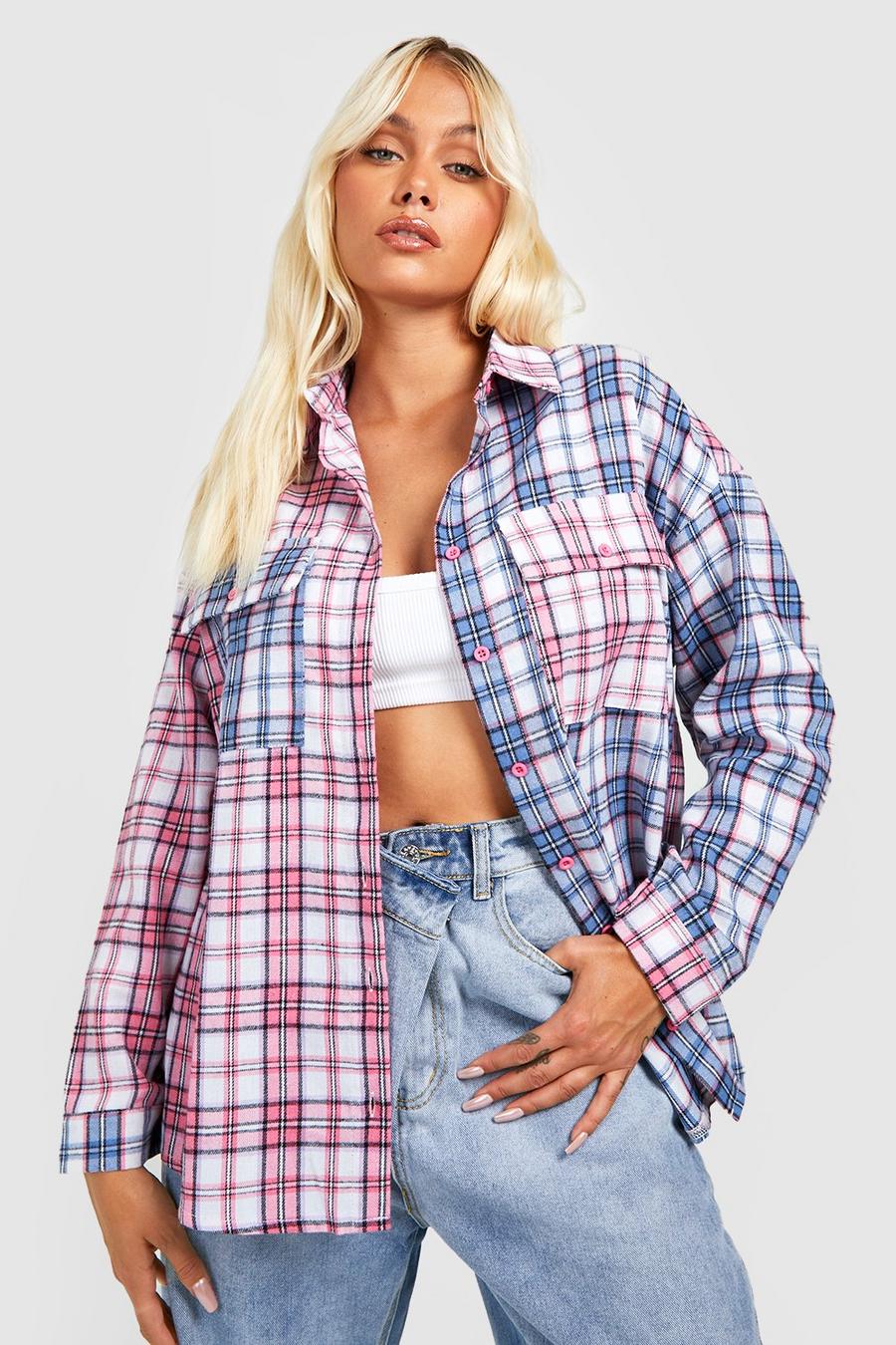 Multi Oversized Mixed Flannel Shirt image number 1