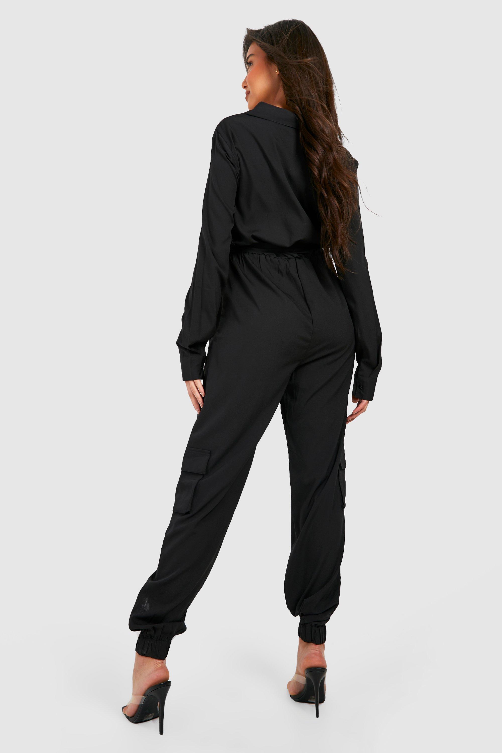 Black boiler jumpsuit best sale