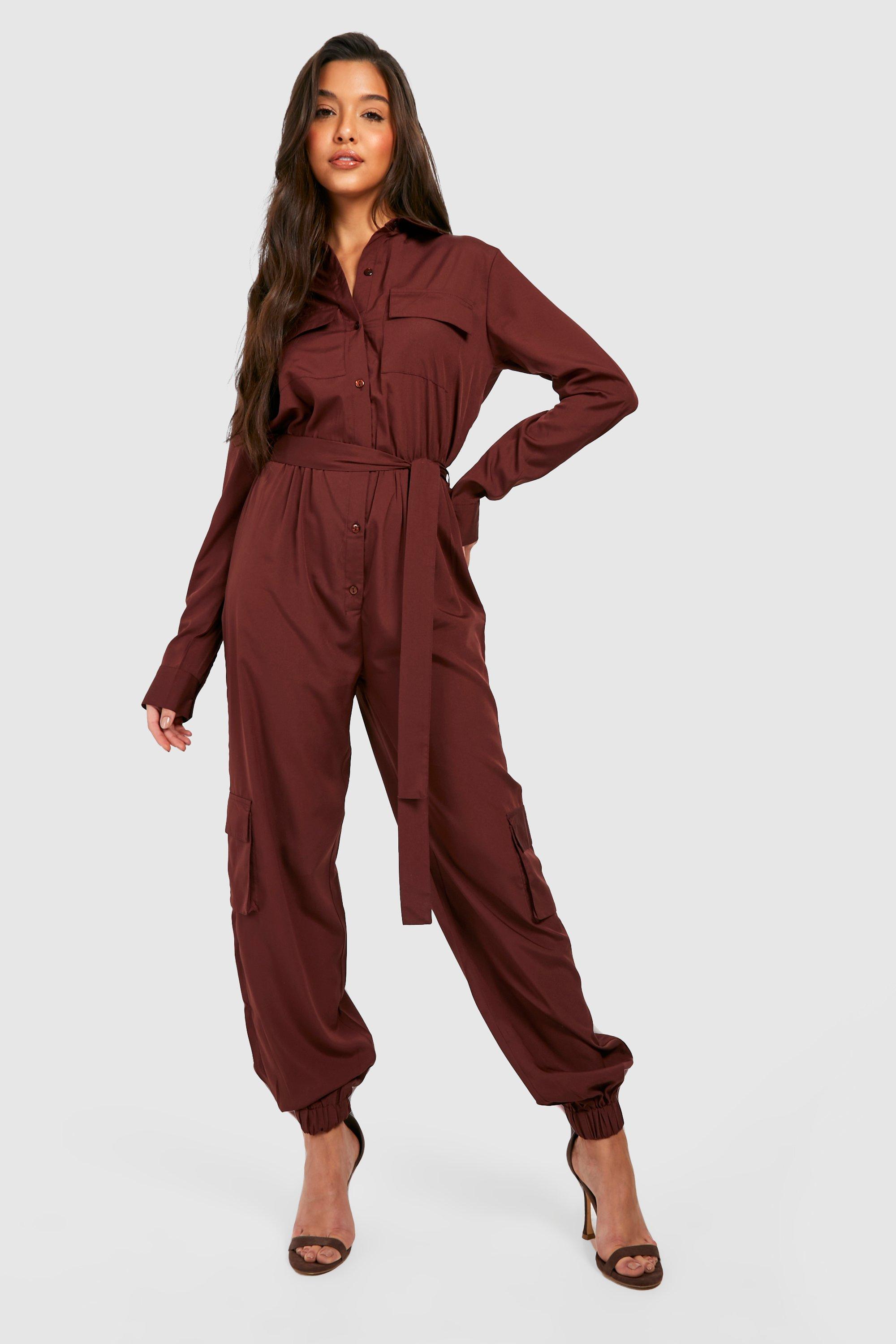 Buy Red Jumpsuit with Front Zip Online - Label Ritu Kumar