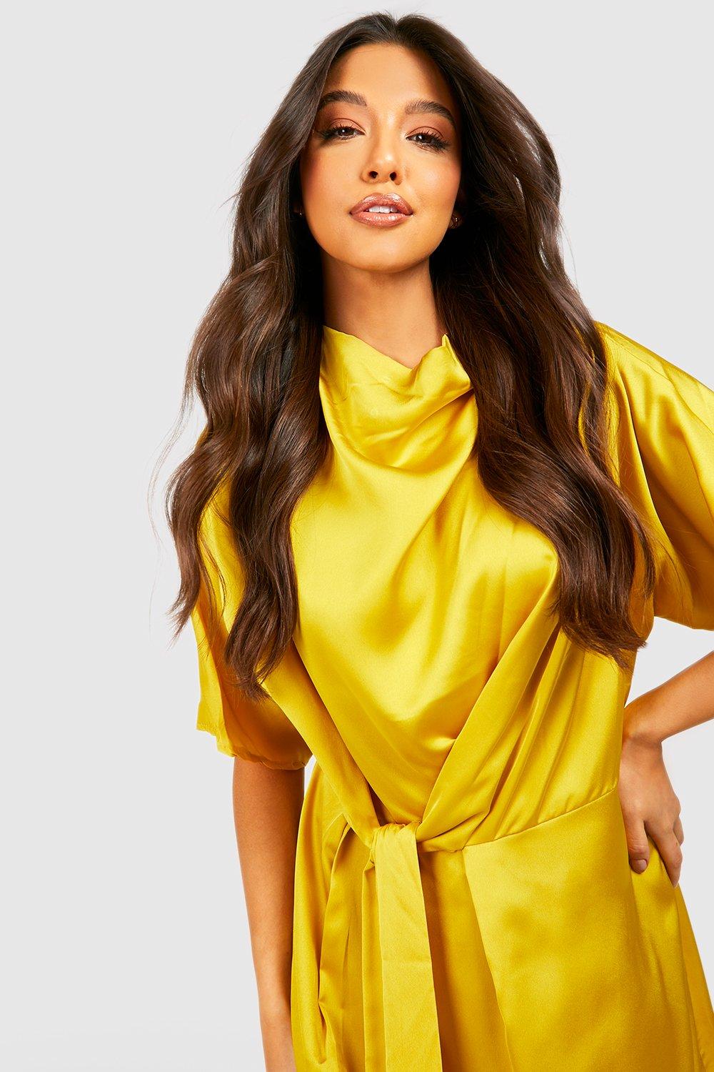 Boohoo shop robe jaune