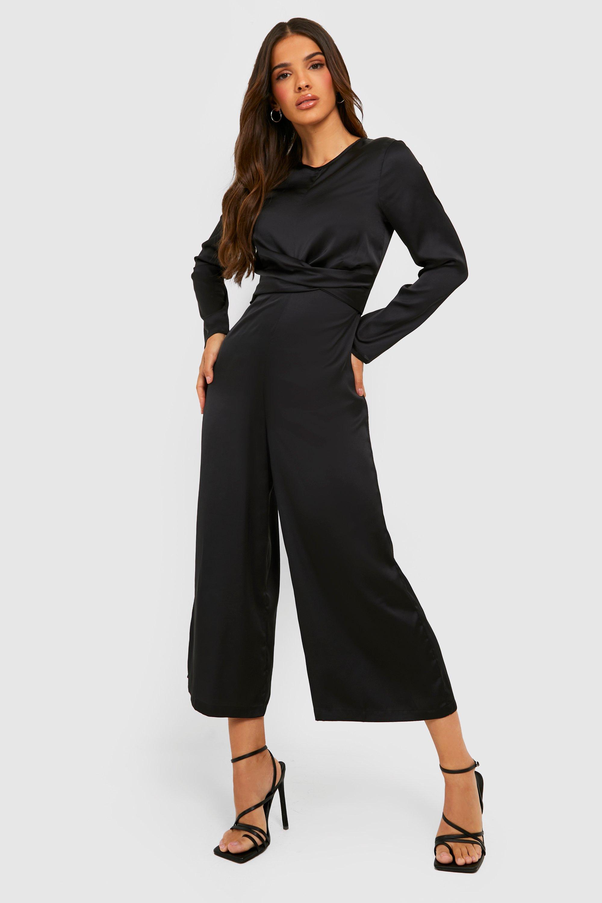 Boohoo twist sales front jumpsuit