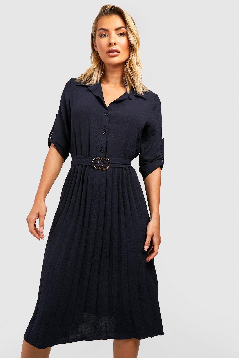 Belted shirt cheap dress midi