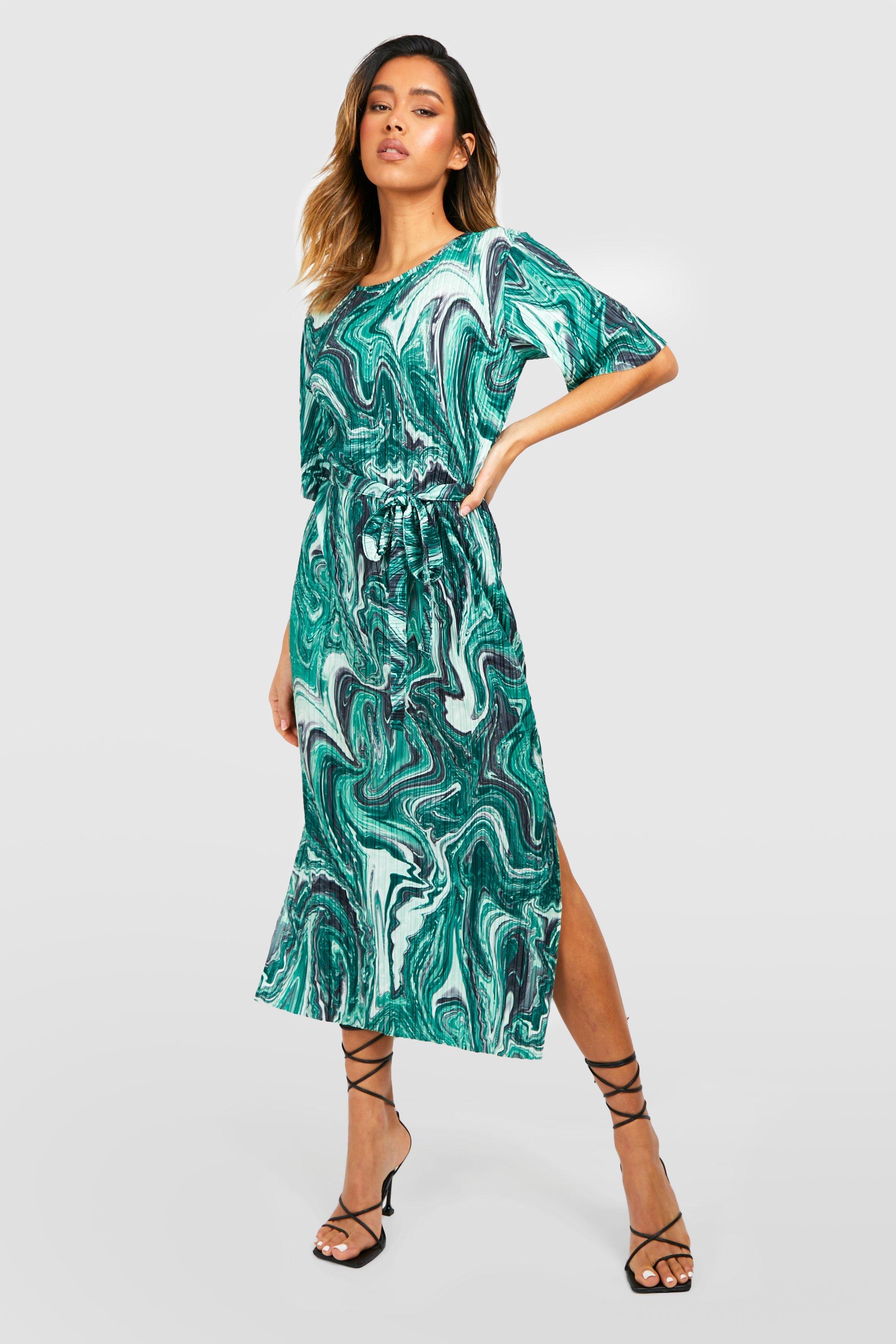 Boohoo clearance leaf dress