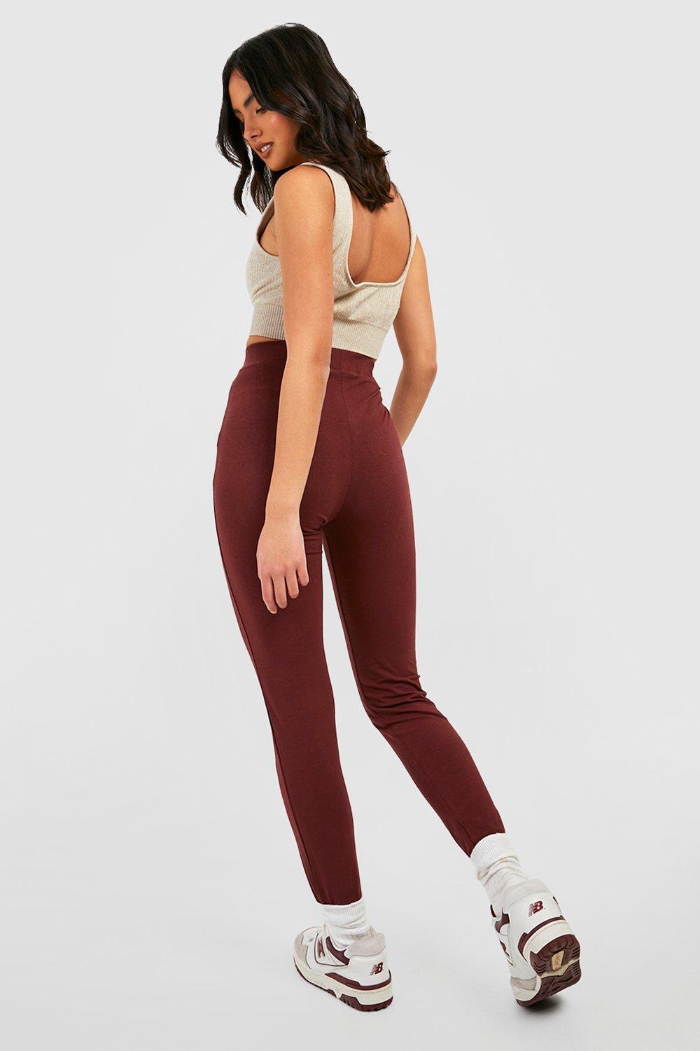 Plus Split Hem Faux Leather Pu Leggings