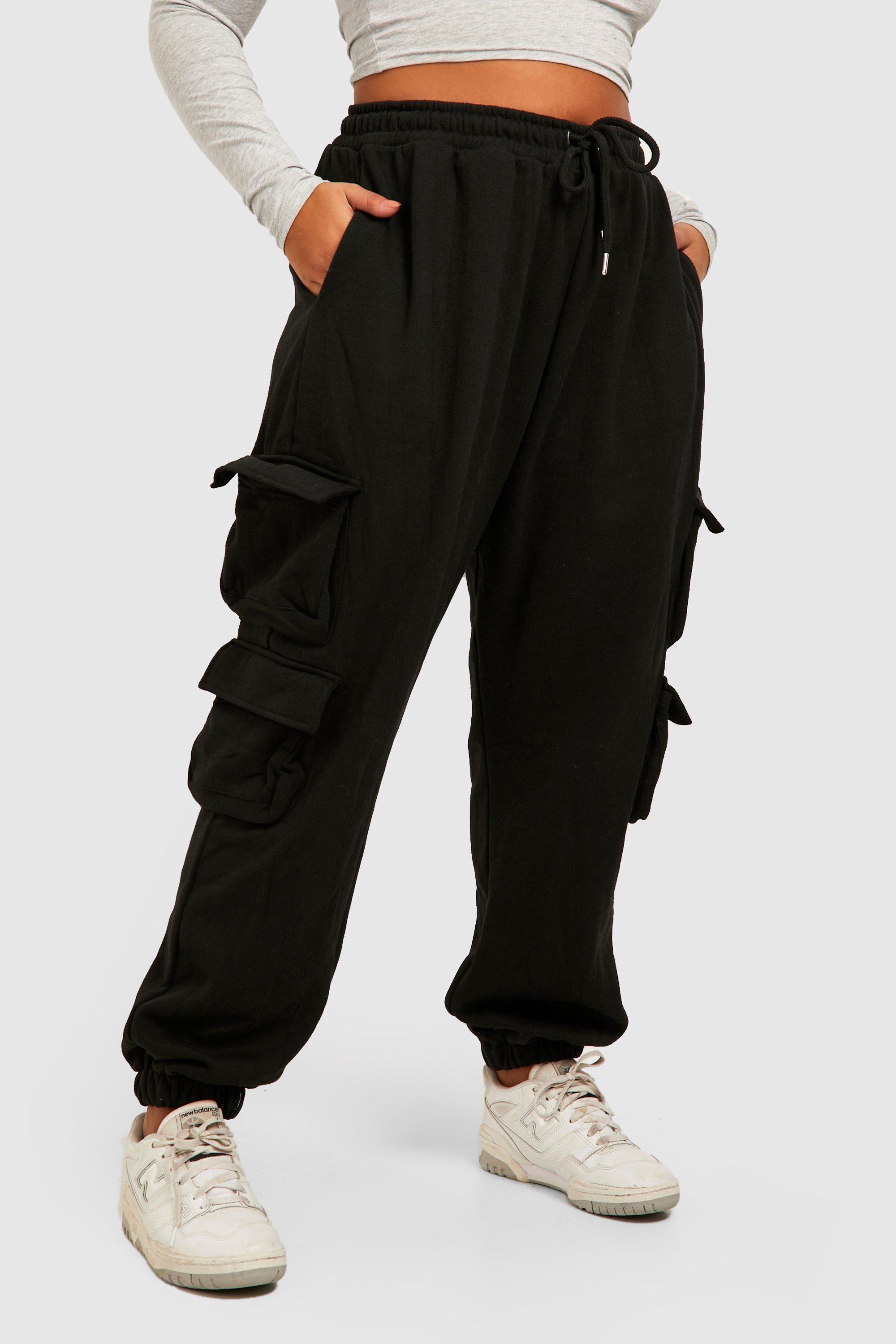 Black joggers with pockets online