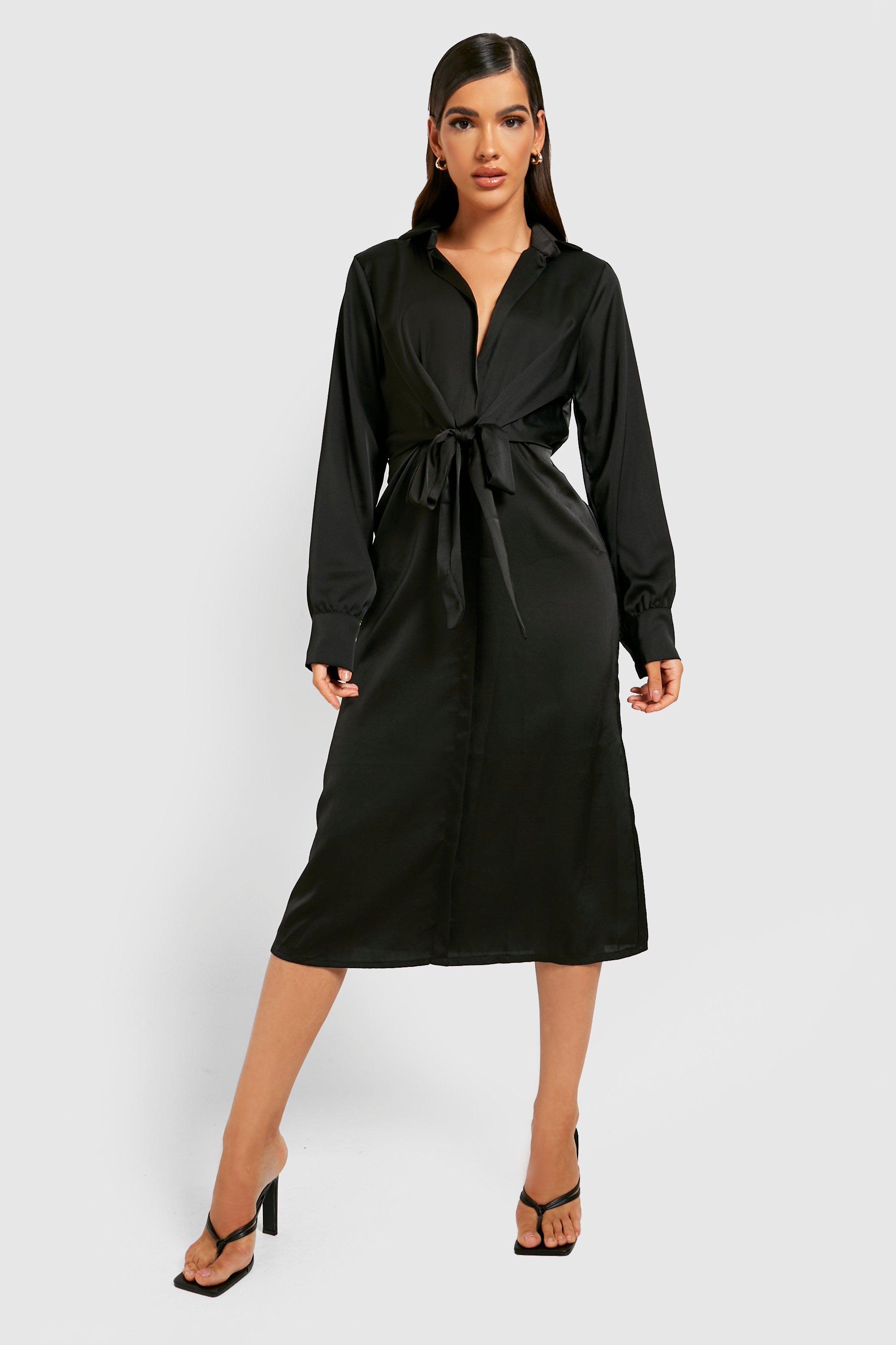 Boohoo midi shop shirt dress