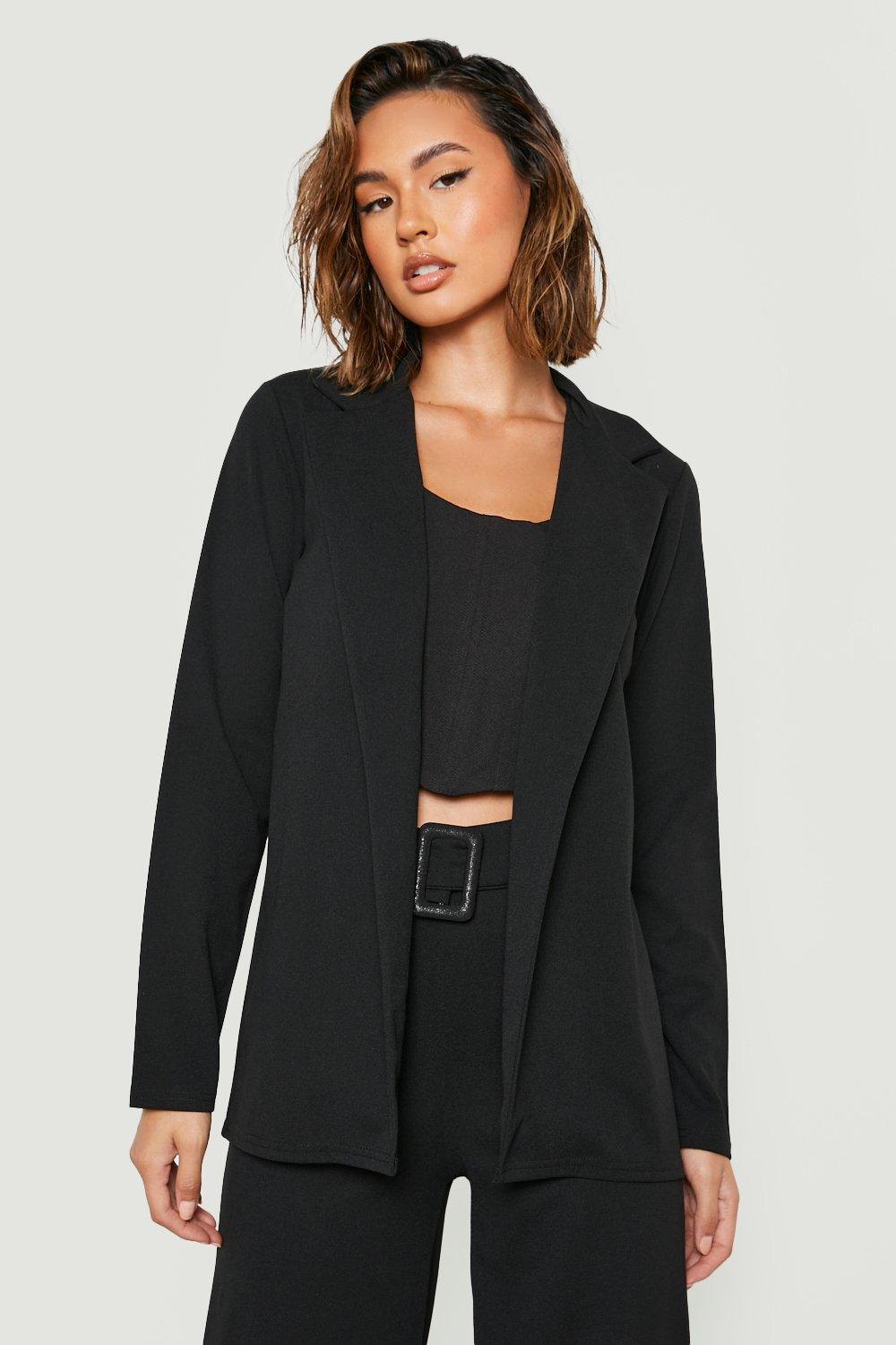 Jersey Blazer Belted Wide Leg Trouser Set