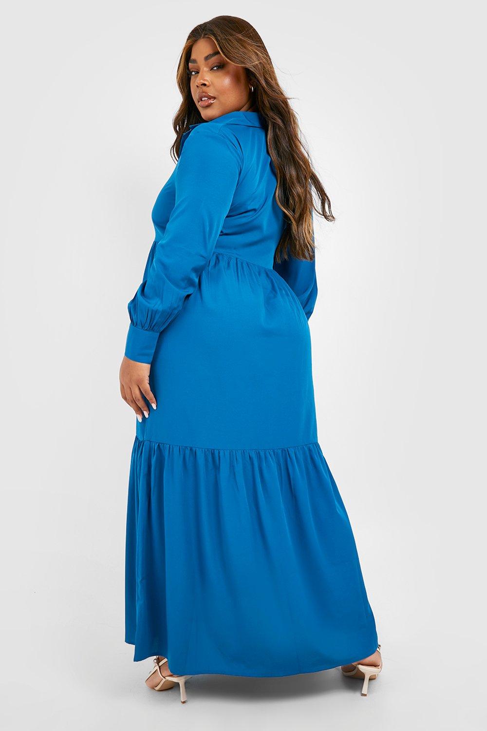 Boohoo maxi outlet shirt dress