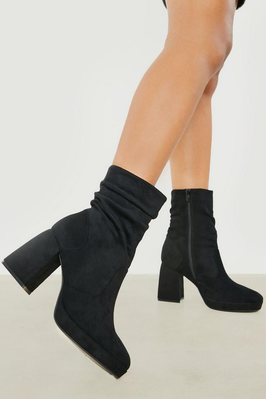 Botas estilo calcetín con plataforma, Black nero