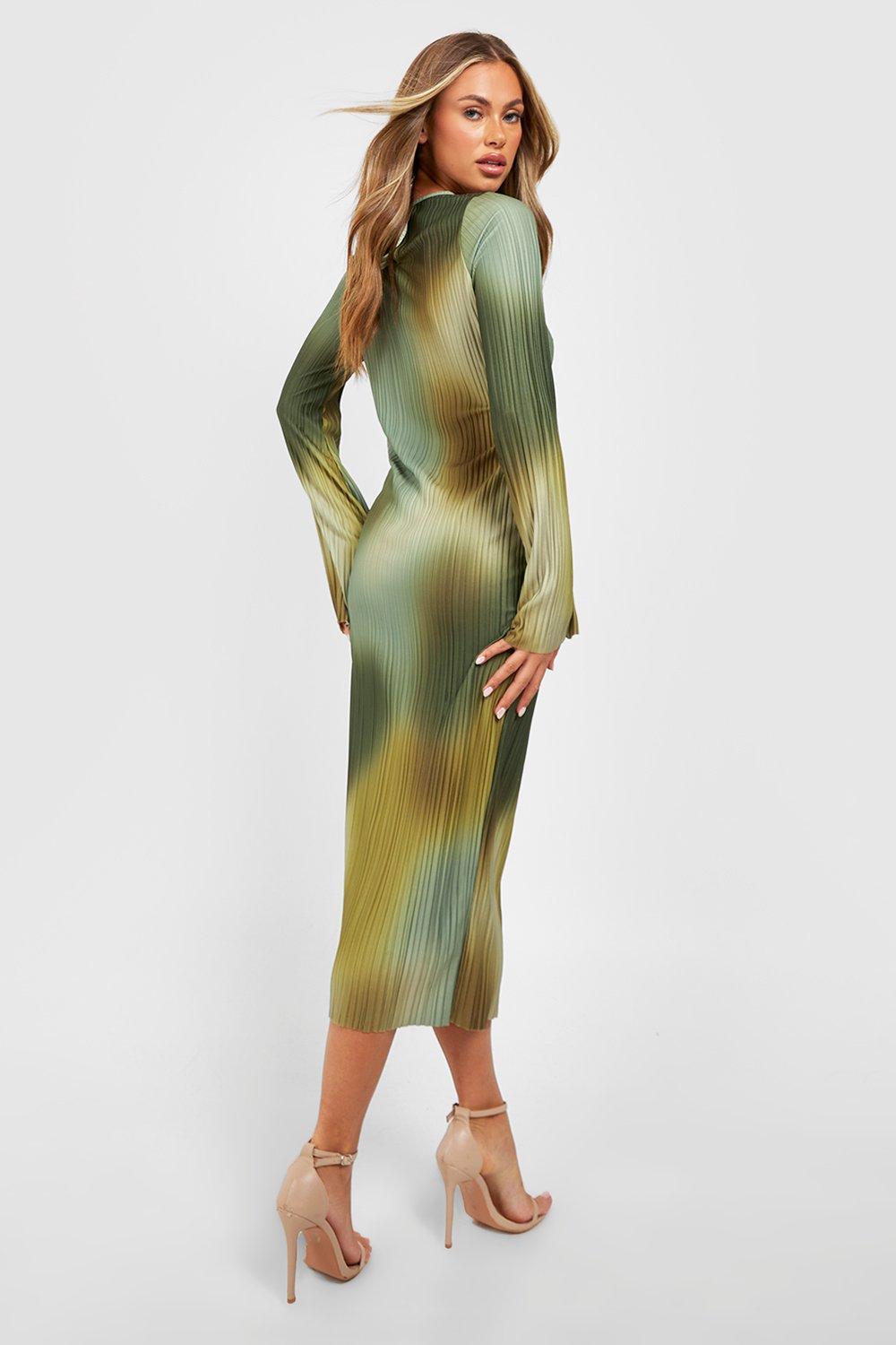 Boohoo long sleeve sale midi dress