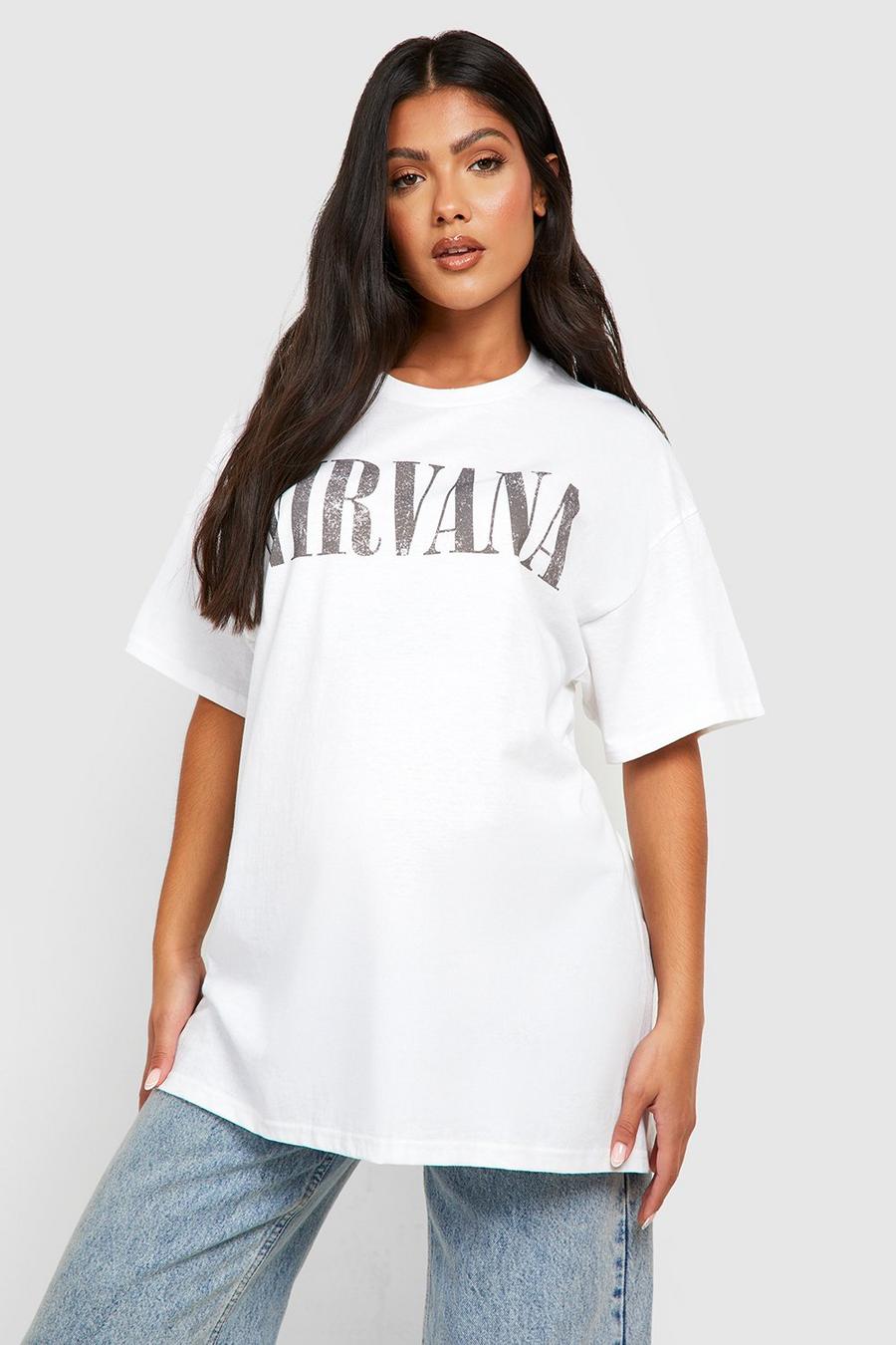 White blanco Maternity Nirvana Licence T-shirt 