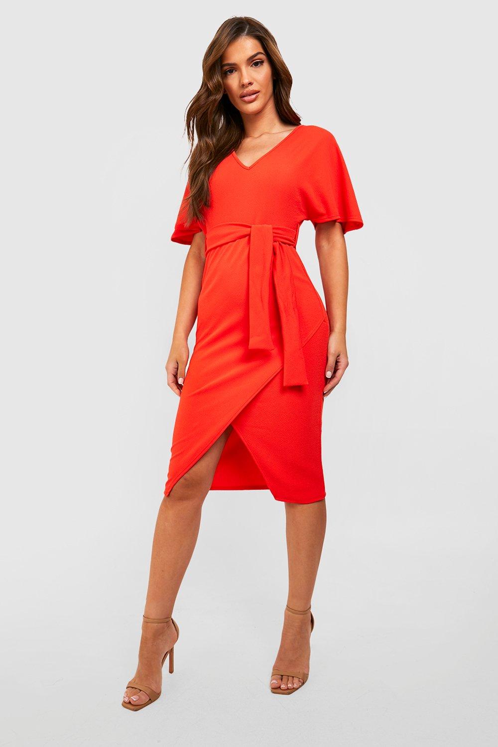 Kimono Tie Belt Midi Dress