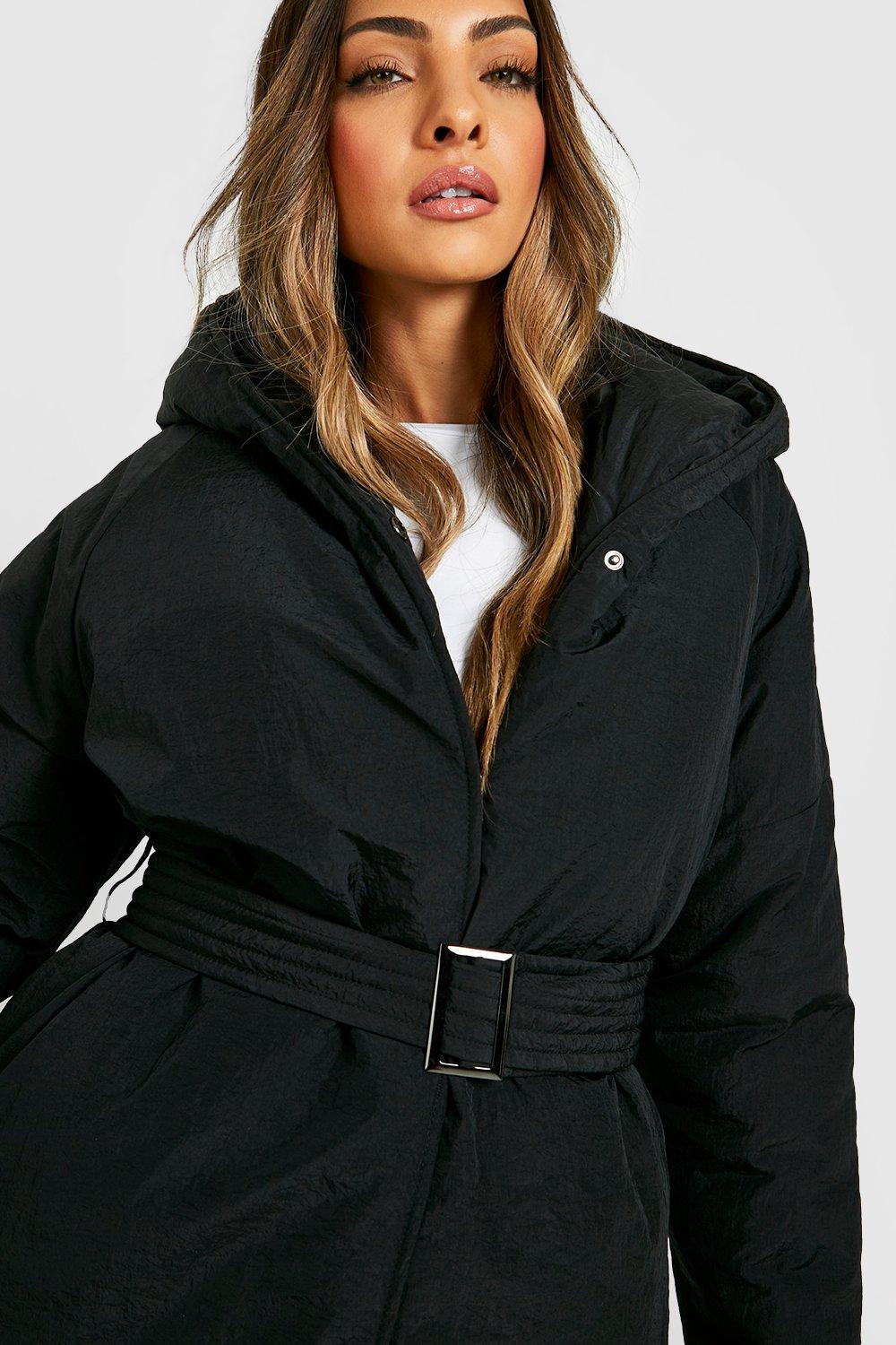 Chaqueta acolchada con cinturon boohoo ES