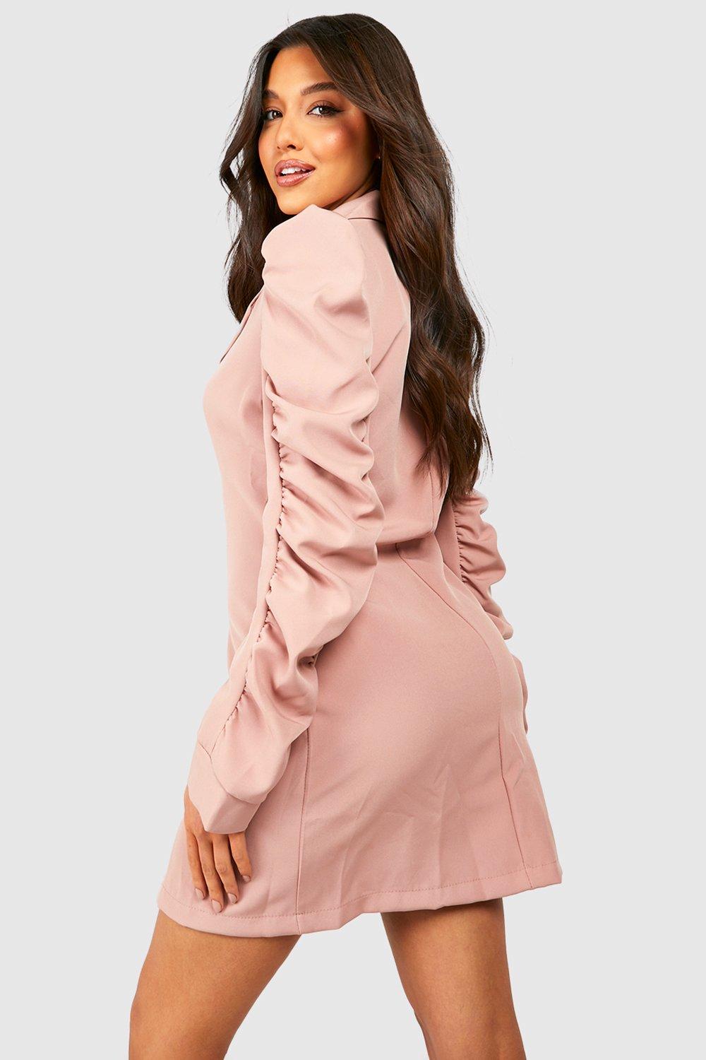 Missguided pink blazer dress best sale