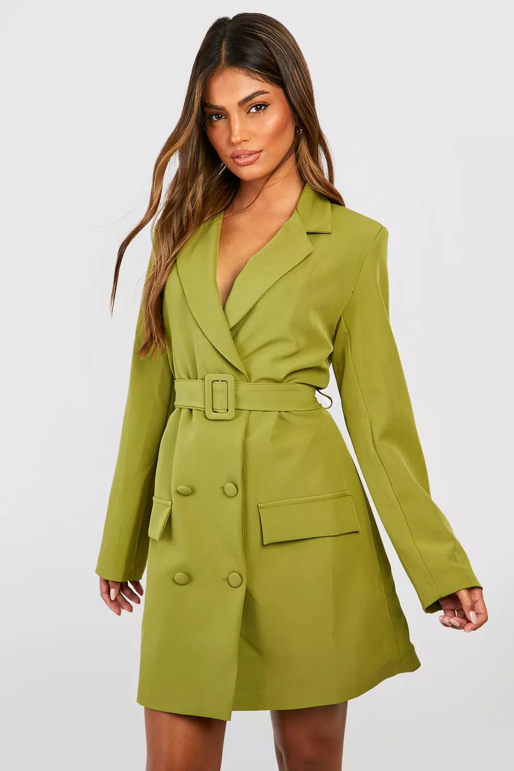 Olive green hotsell blazer dress