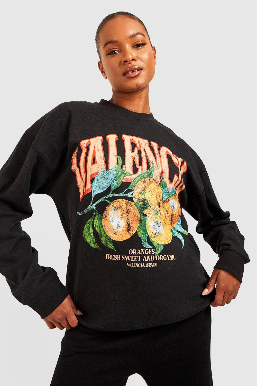 Black and cheap orange sweatshirt