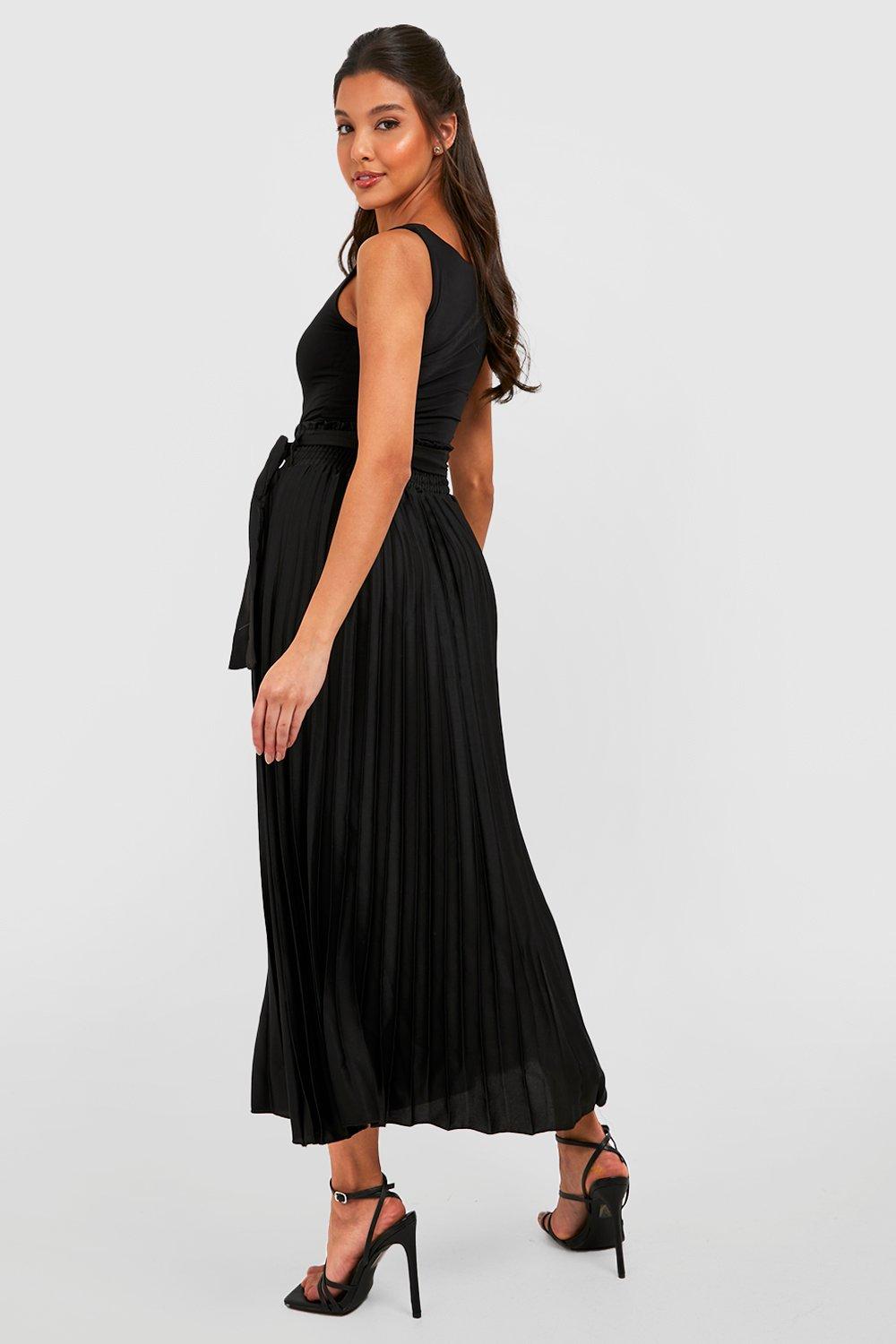 Pleated Maxi Skirt