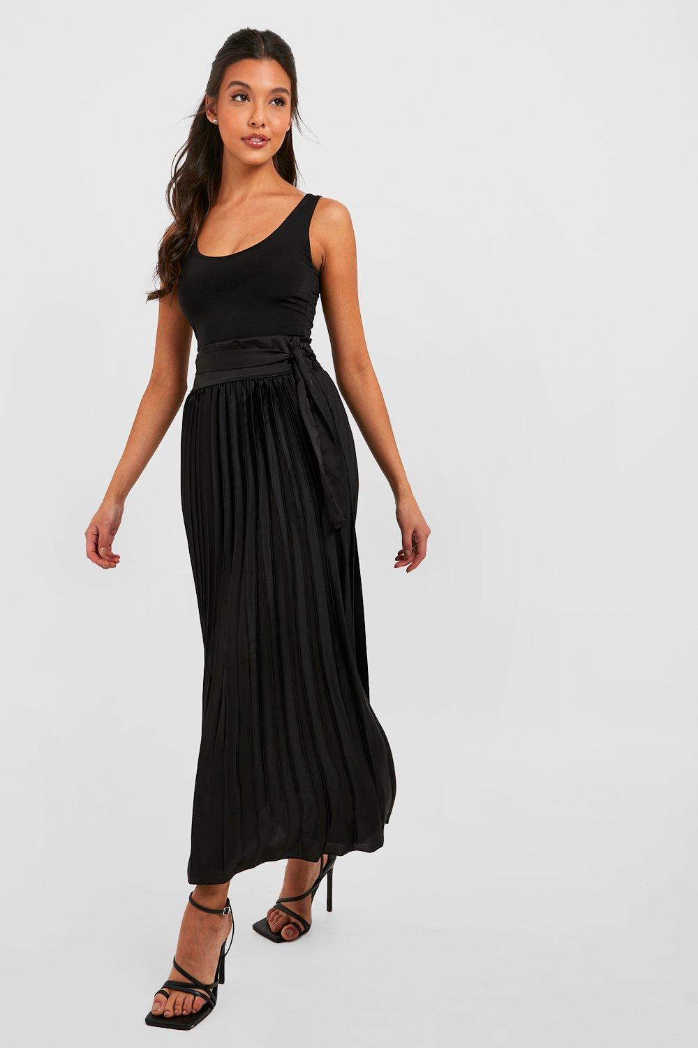 Pleated maxi shop skirt boohoo