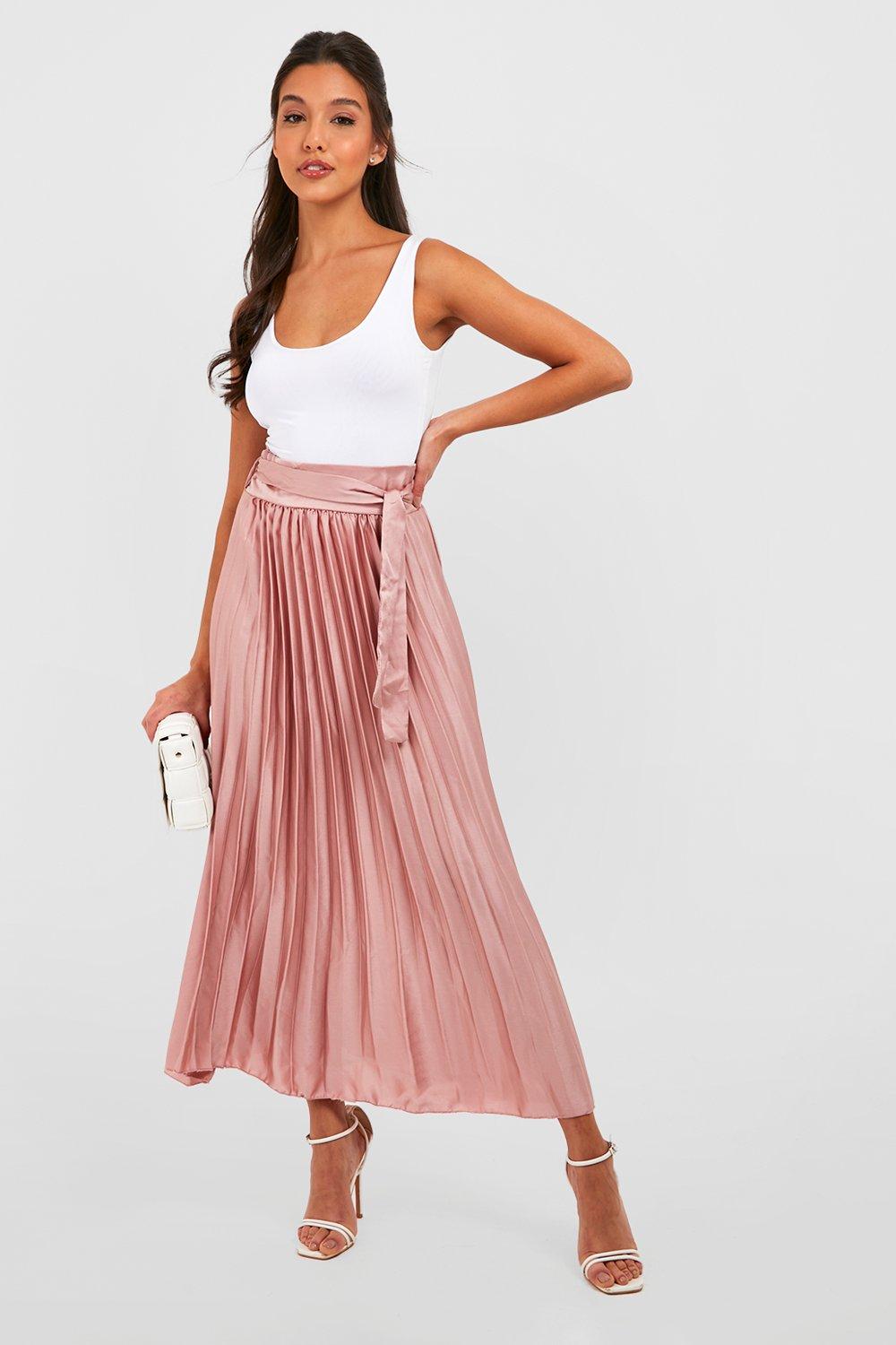 Pleated maxi shop skirt boohoo