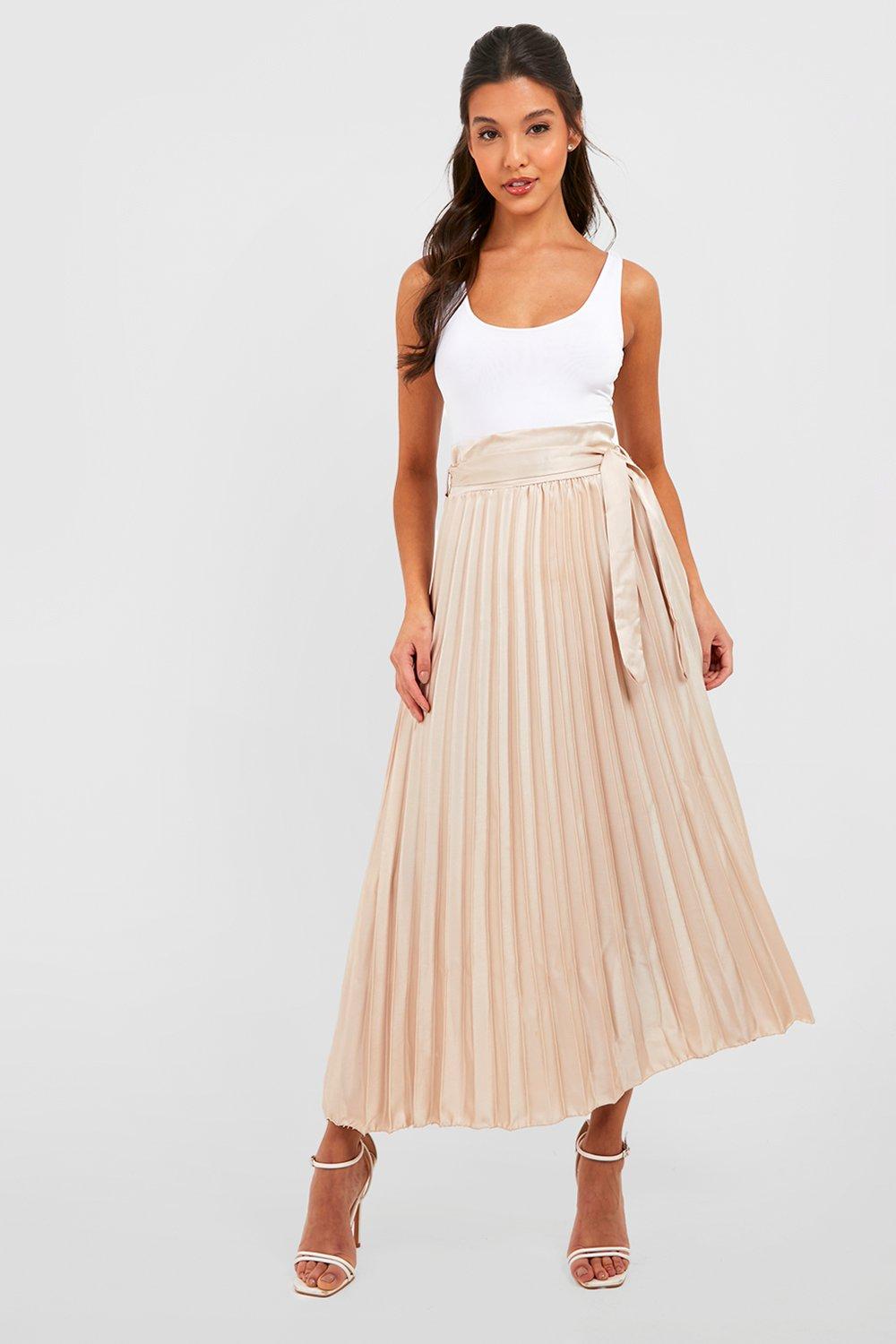 Pleated maxi shop skirt boohoo